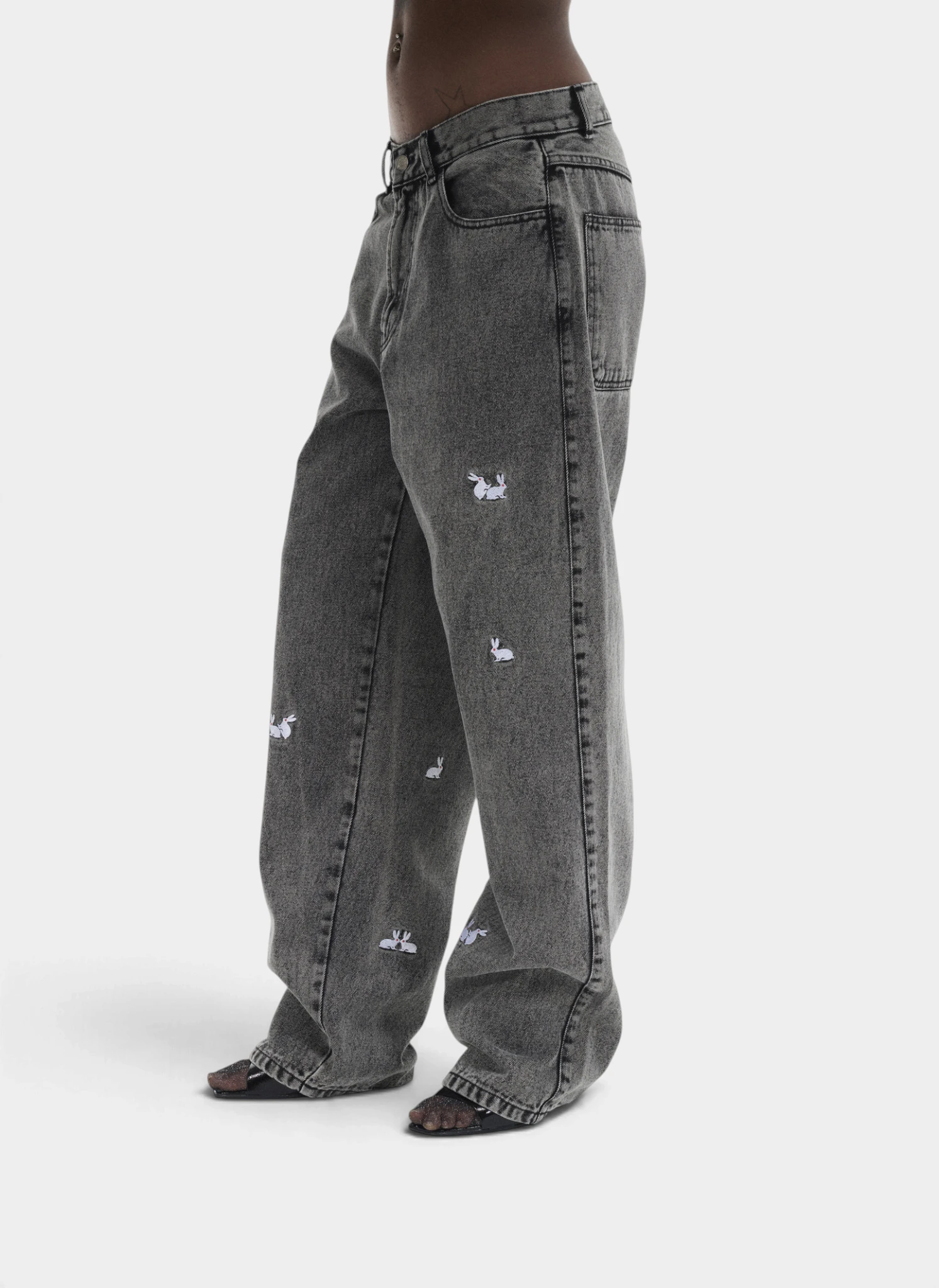Джинсы A Billionhare Denim Pants Washed Black