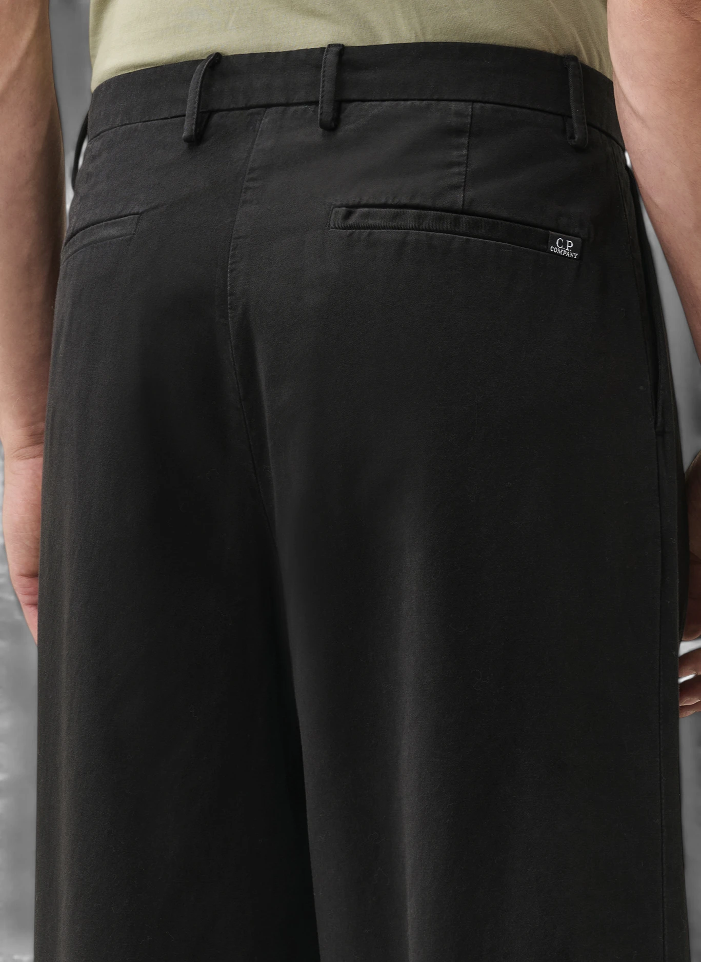 Брюки Cotton Gabardine Boxy Pleats Pants Black