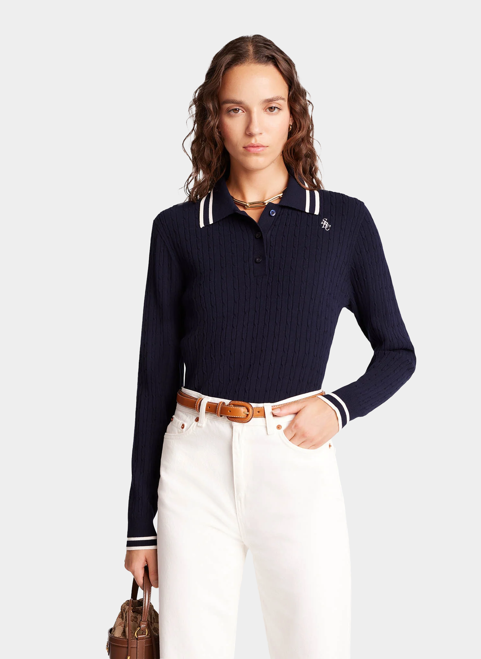 Поло женское SRC Cableknit Polo