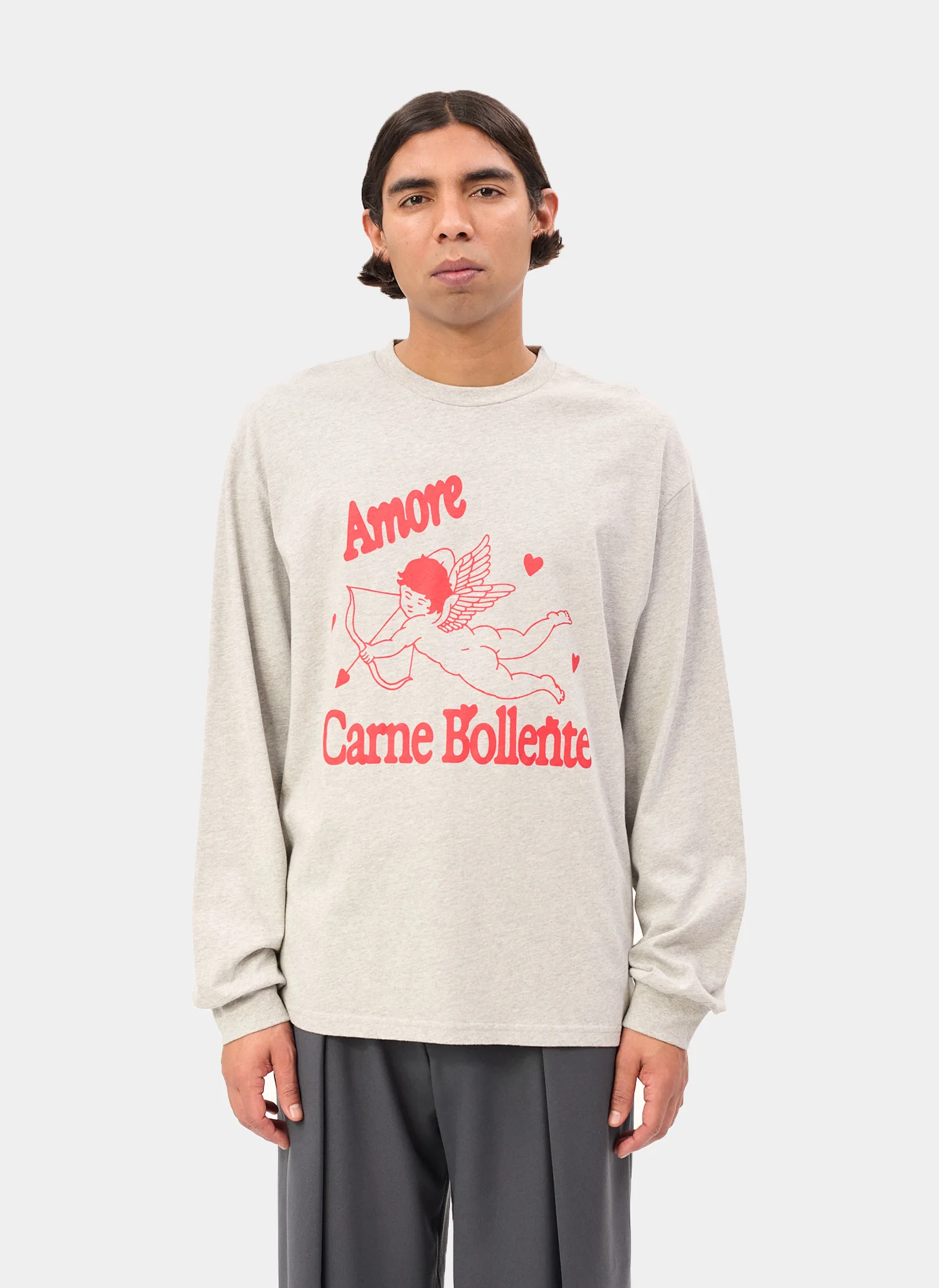 Лонгслив Under Your Love Spell T-shirt Melange Grey