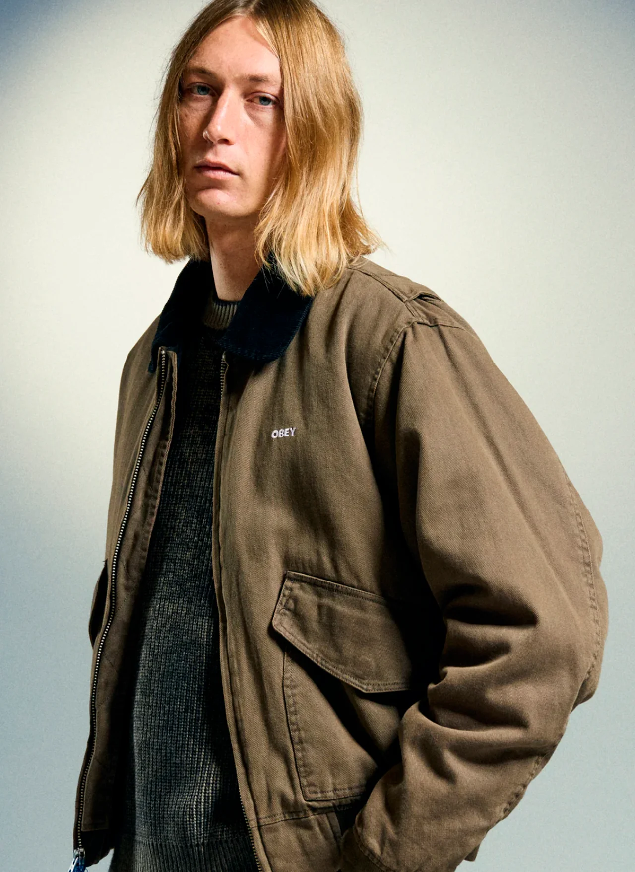 Куртка Obey Fade Wash Cwu Jacket Wren Faded Wash