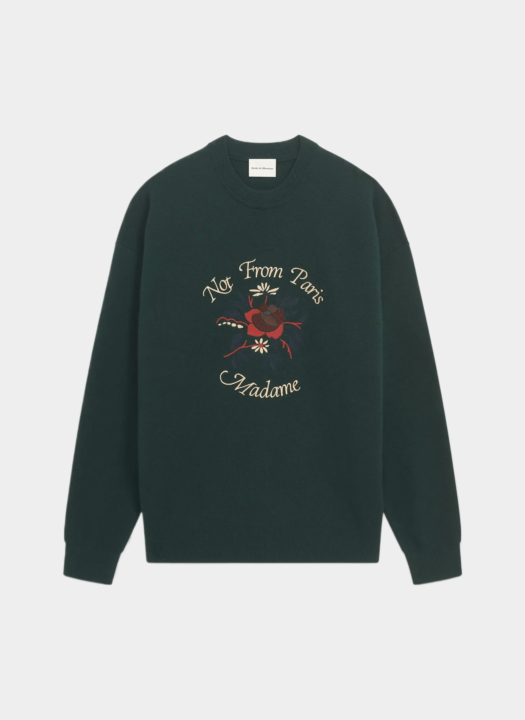 Свитер Le Maille Slogan Fleurs Свитер Le Maille Slogan Fleurs