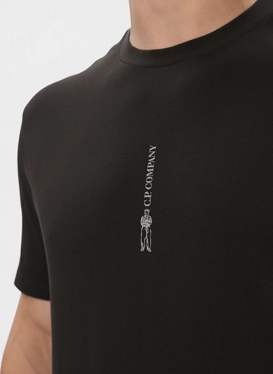 Футболка 30/1 Jersey Short Sleeve Logo T-Shirt Black