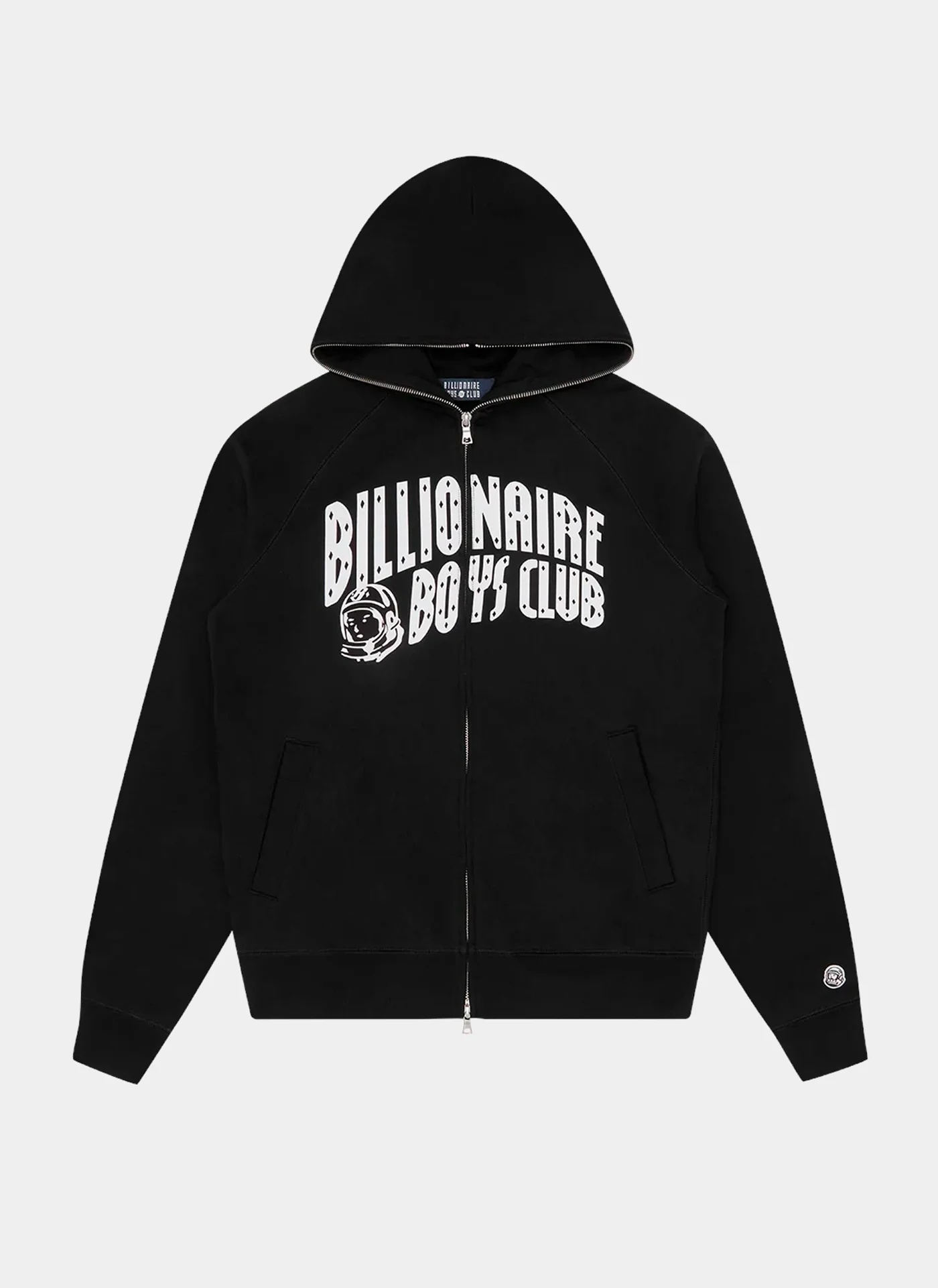 Худи на молнии Arch Logo Full Zip Through Hood Black