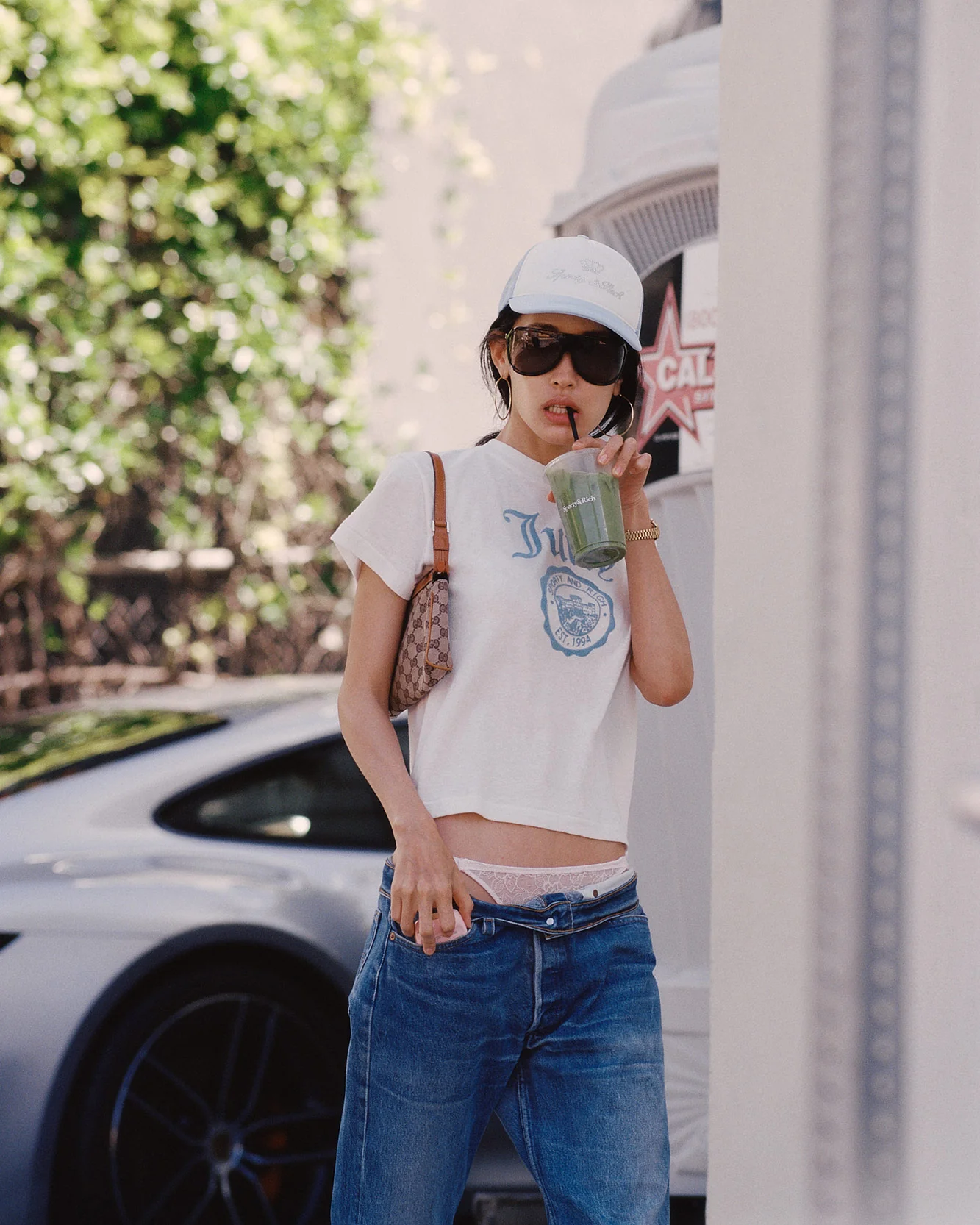 Футболка Juicy Emblem Essentials Tee White/Sky Blue