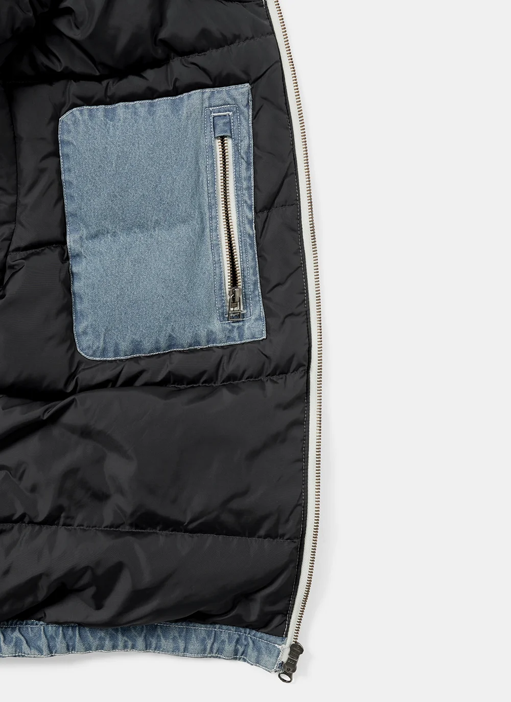 Пуховик TNT Denim Down Puffer Jacket Washed Blue