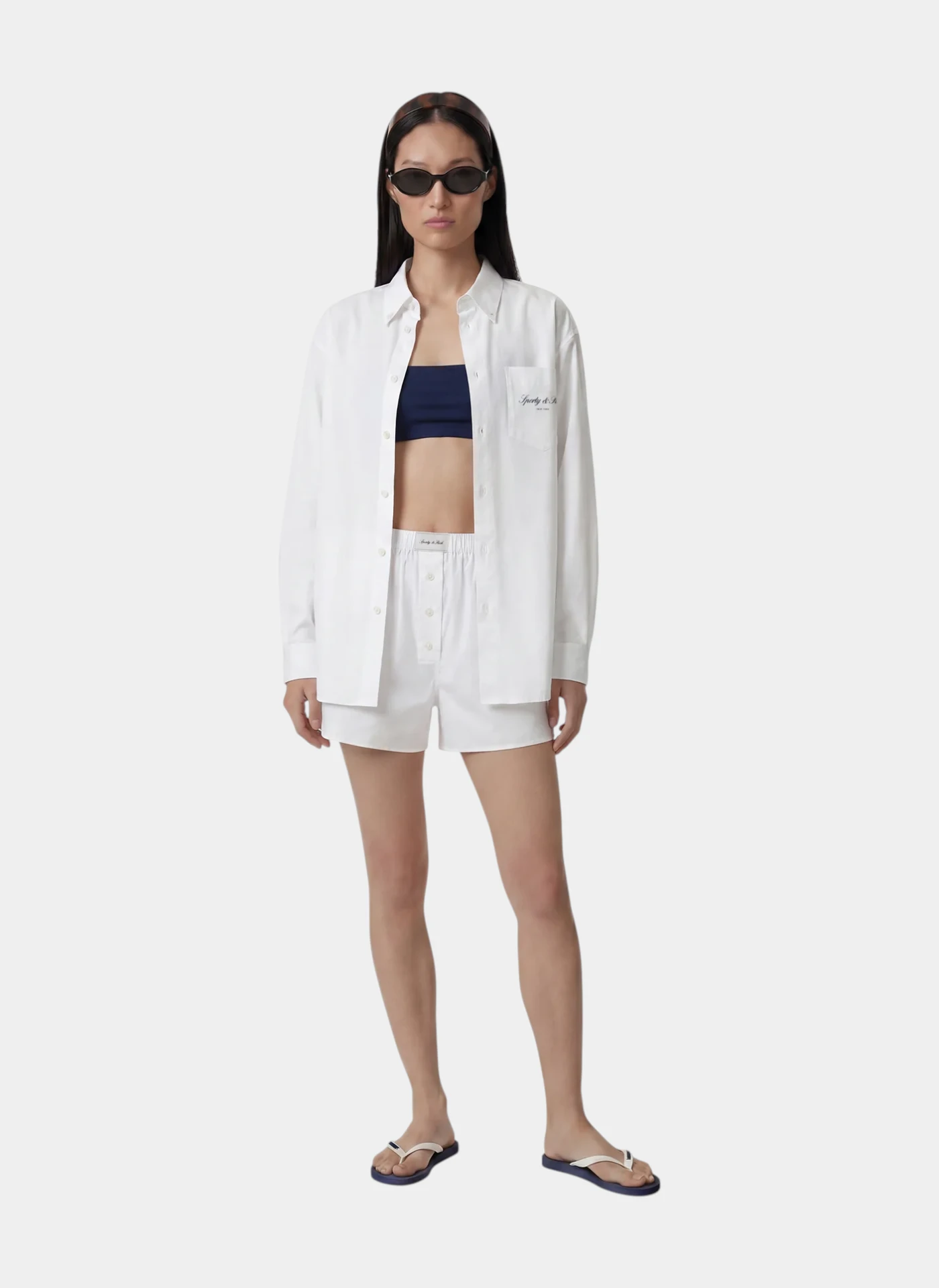 Рубашка Signature NY Oversized Shirt White