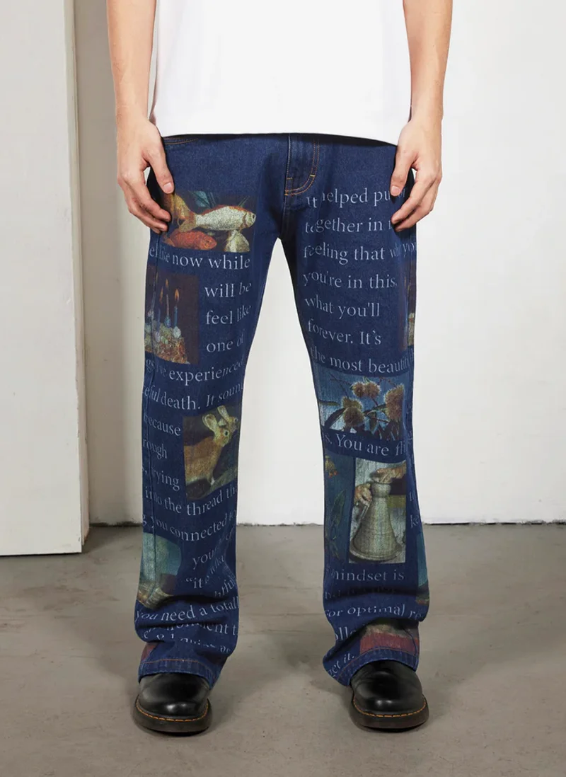 Джинсы Connection Straight Leg Jeans  Washed Indigo