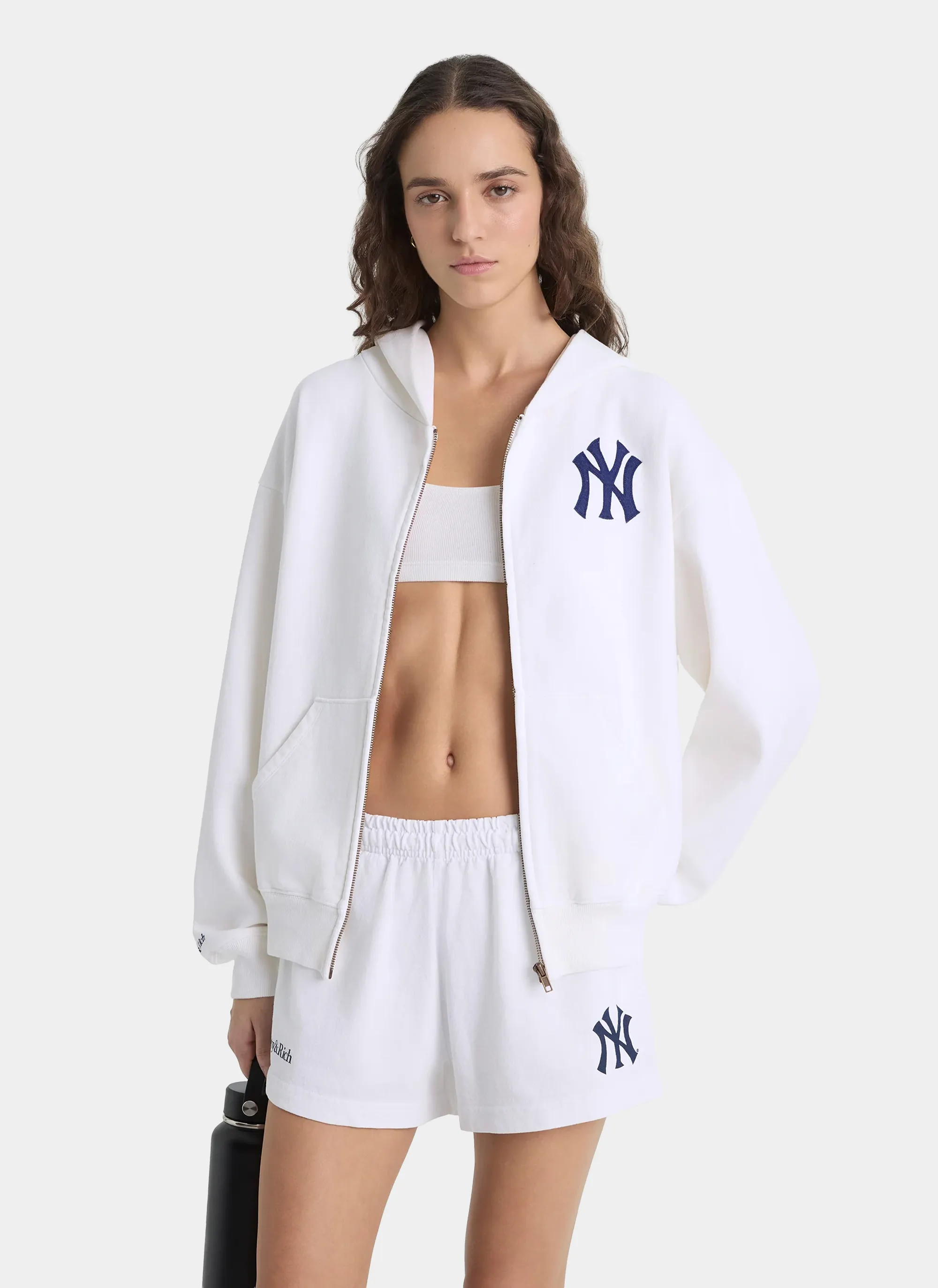 Худи на молнии Heritage Yankees Serif Zip Hoodie White