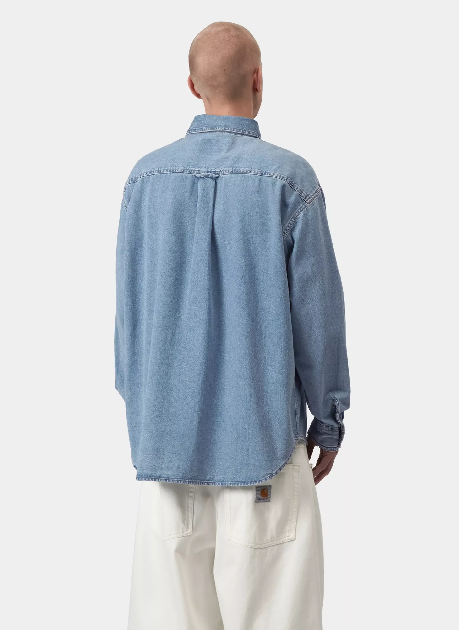 Рубашка L/S Lucas Shirt Blue (Bleached)