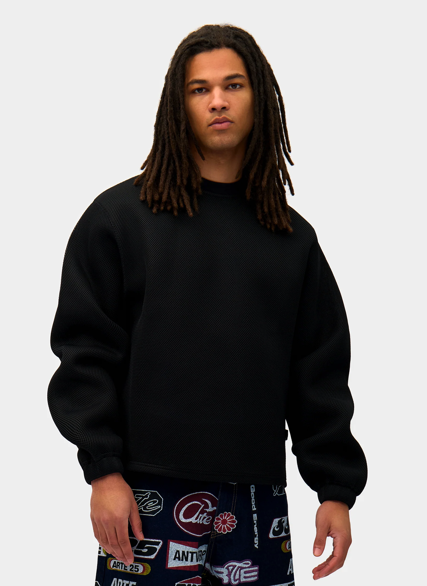 Свитшот Mesh Crewneck Black Свитшот Mesh Crewneck Black