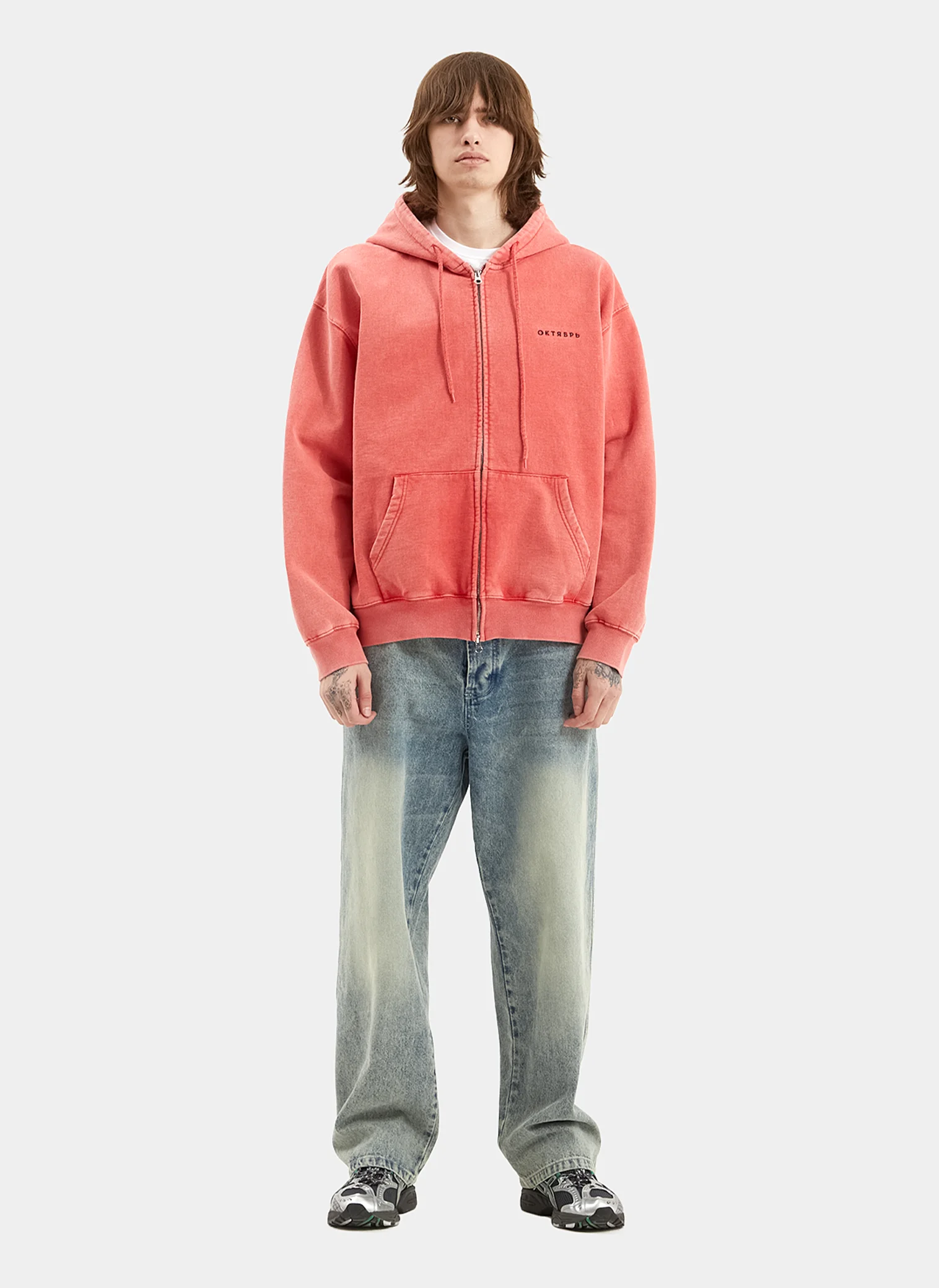 Худи на молнии OG Logo Zip Hood Red