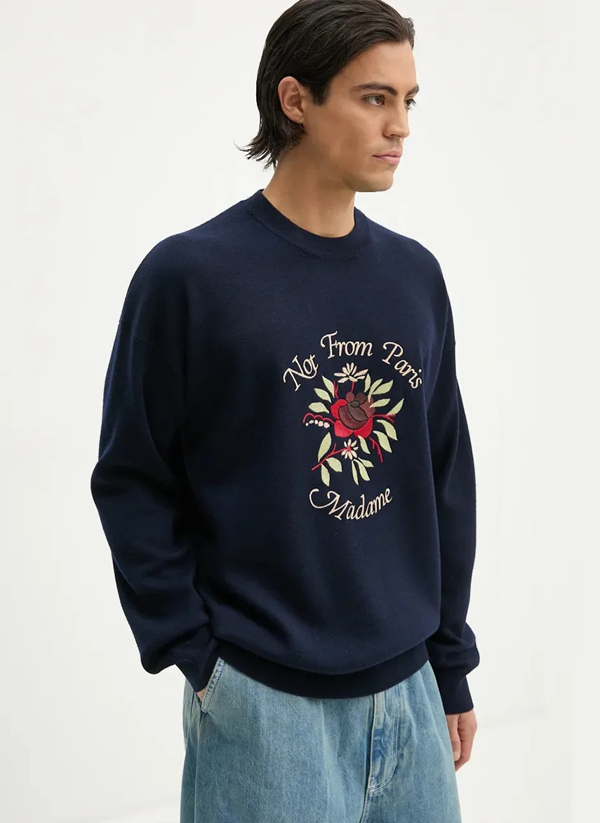 Свитер Le Maille Slogan Fleurs