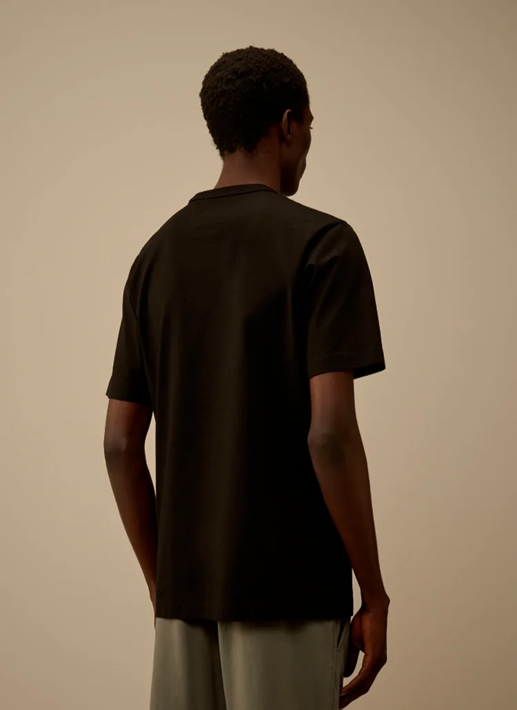 Футболка Mercerized 30/2 Jersey Twisted Short Sleeve Logo T-Shirt Black