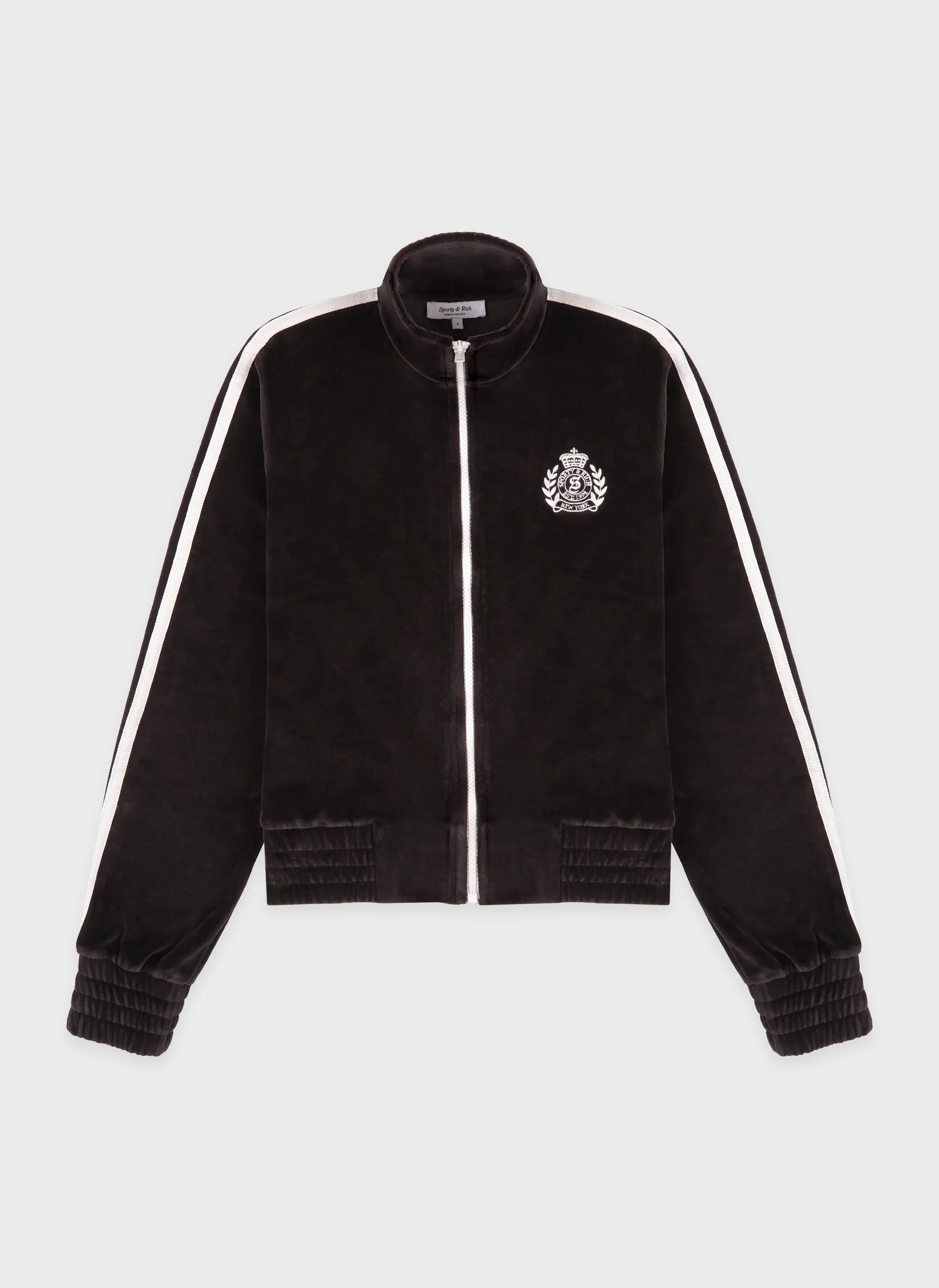 Олимпийка NY Crest Elio Velour Track Jacket Chocolate