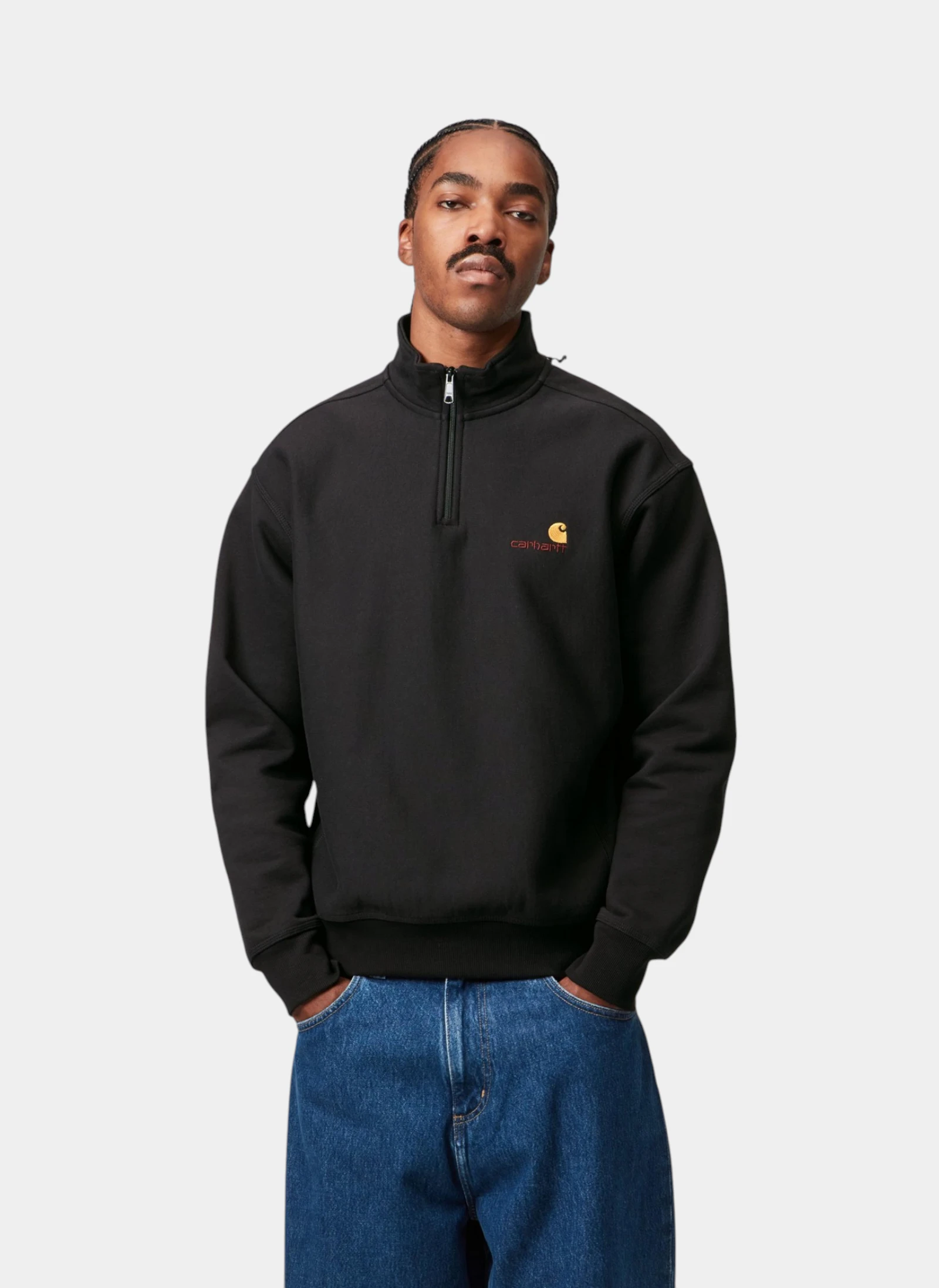 Свитшот Half Zip American Script Sweat Black