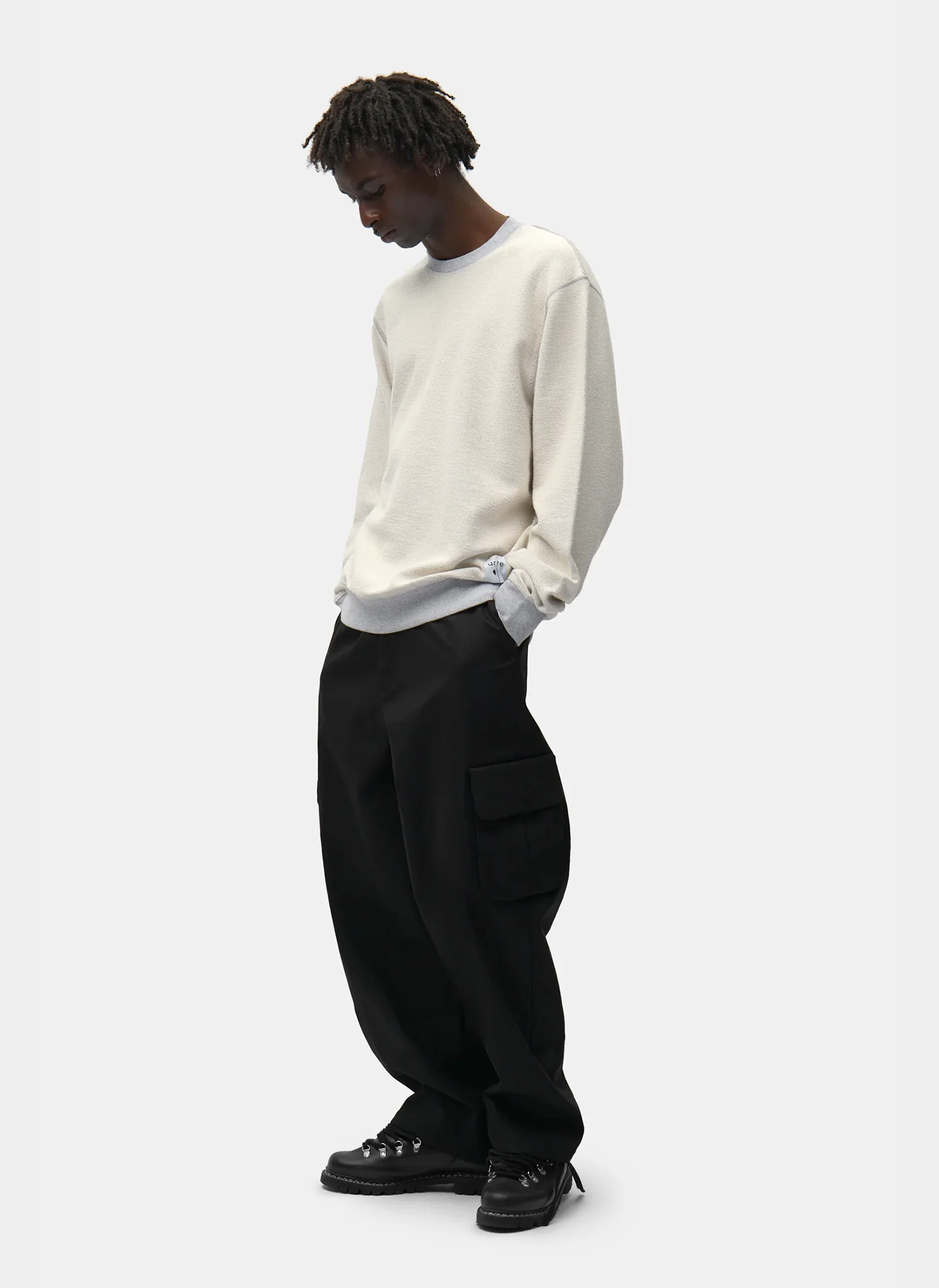 Свитшот Reversible Label Crewneck Grey