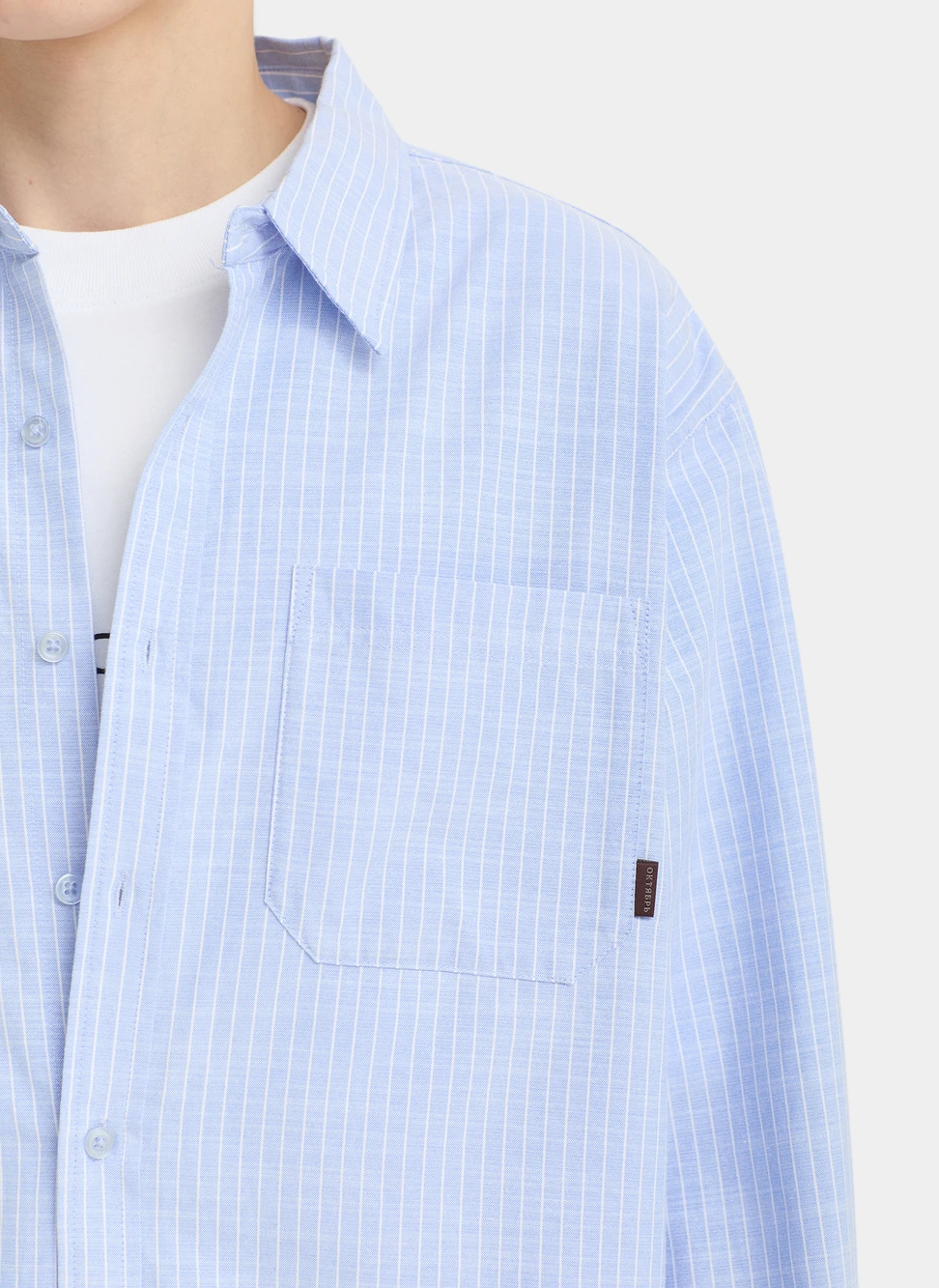Рубашка Stripe Oxford Shirt Blue Stripe