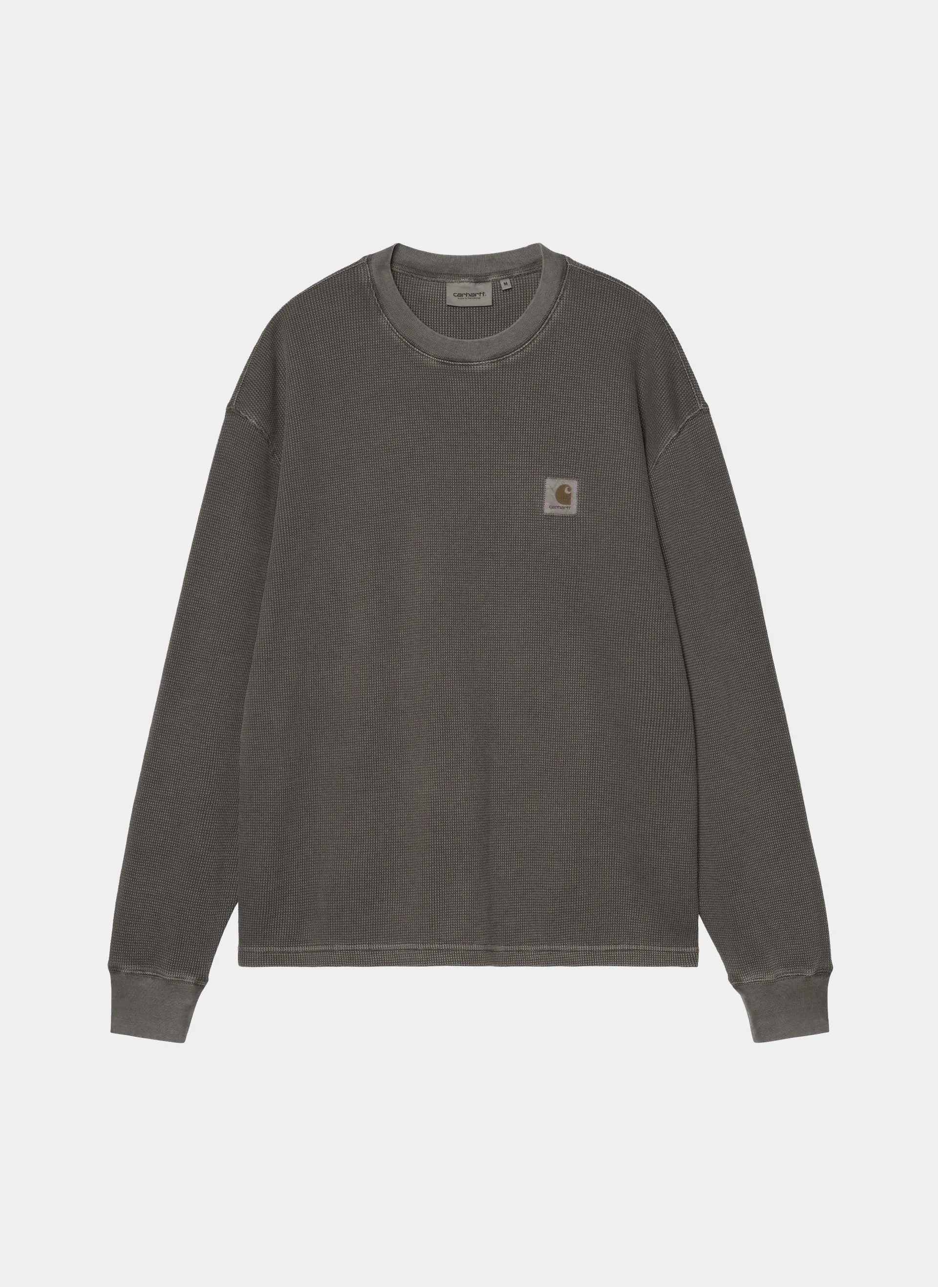 Лонгслив L/S Vista Waffle T-Shirt Black (Garment Dyed)