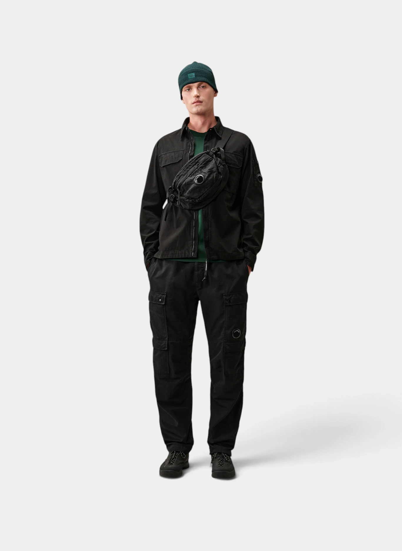 Овершот Organic Gabardine Zipped Lens Overshirt Black