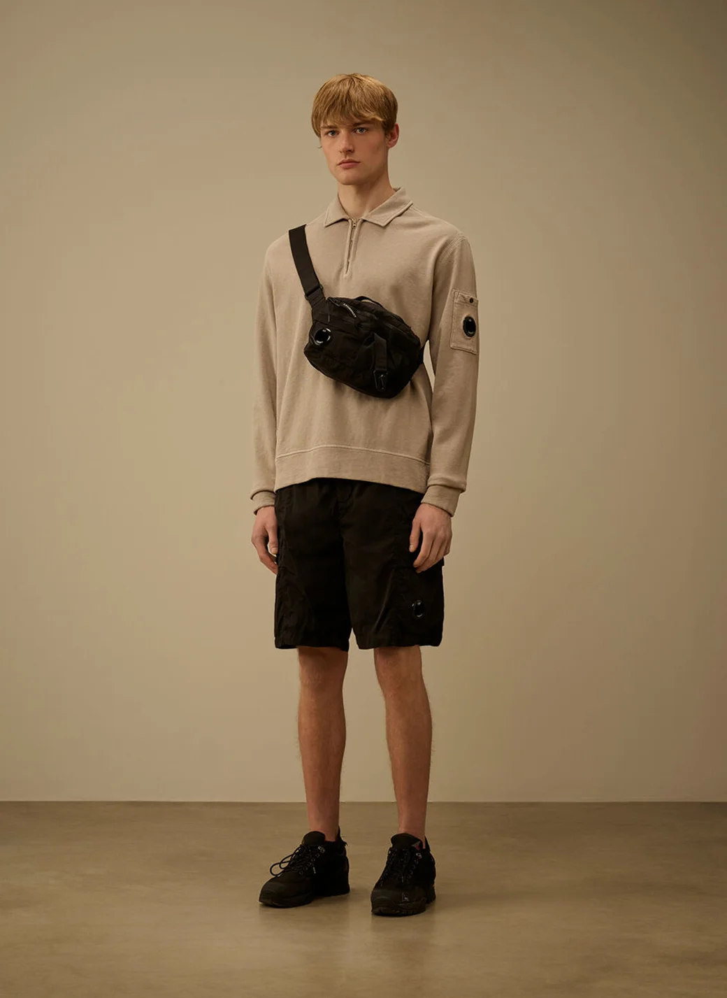 Свитшот Sweatshirts Polo Collar In Malfile' Fleece Dove Grey
