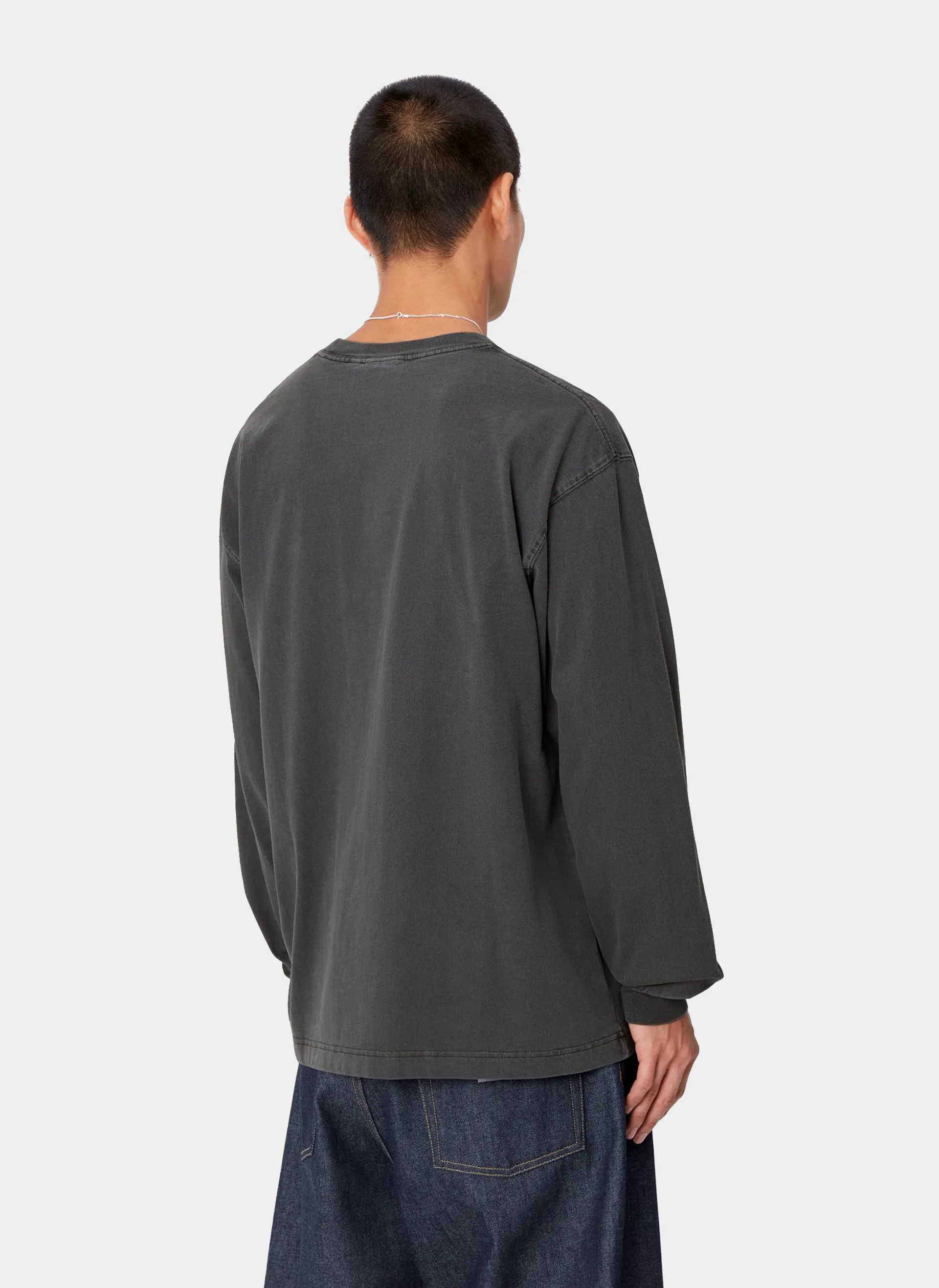 Лонгслив L/S Vista T-Shirt Black (Garment Dyed)