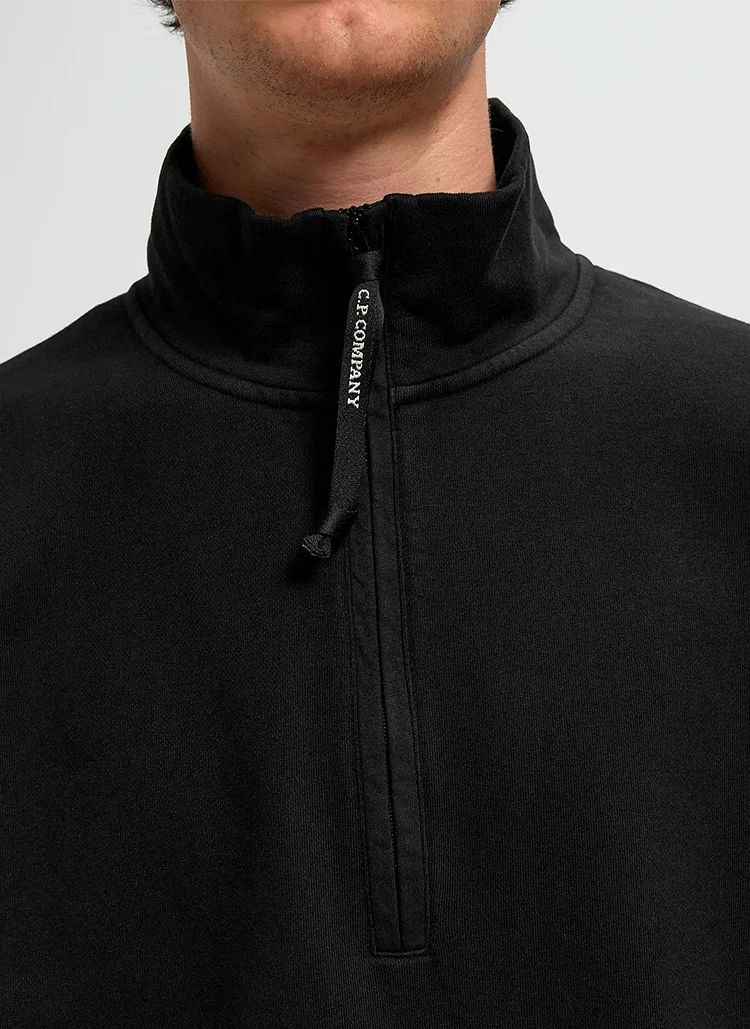 Свитшот Brushed and Emerized Diagonal Fleece Half Zip Sweatshirt Black