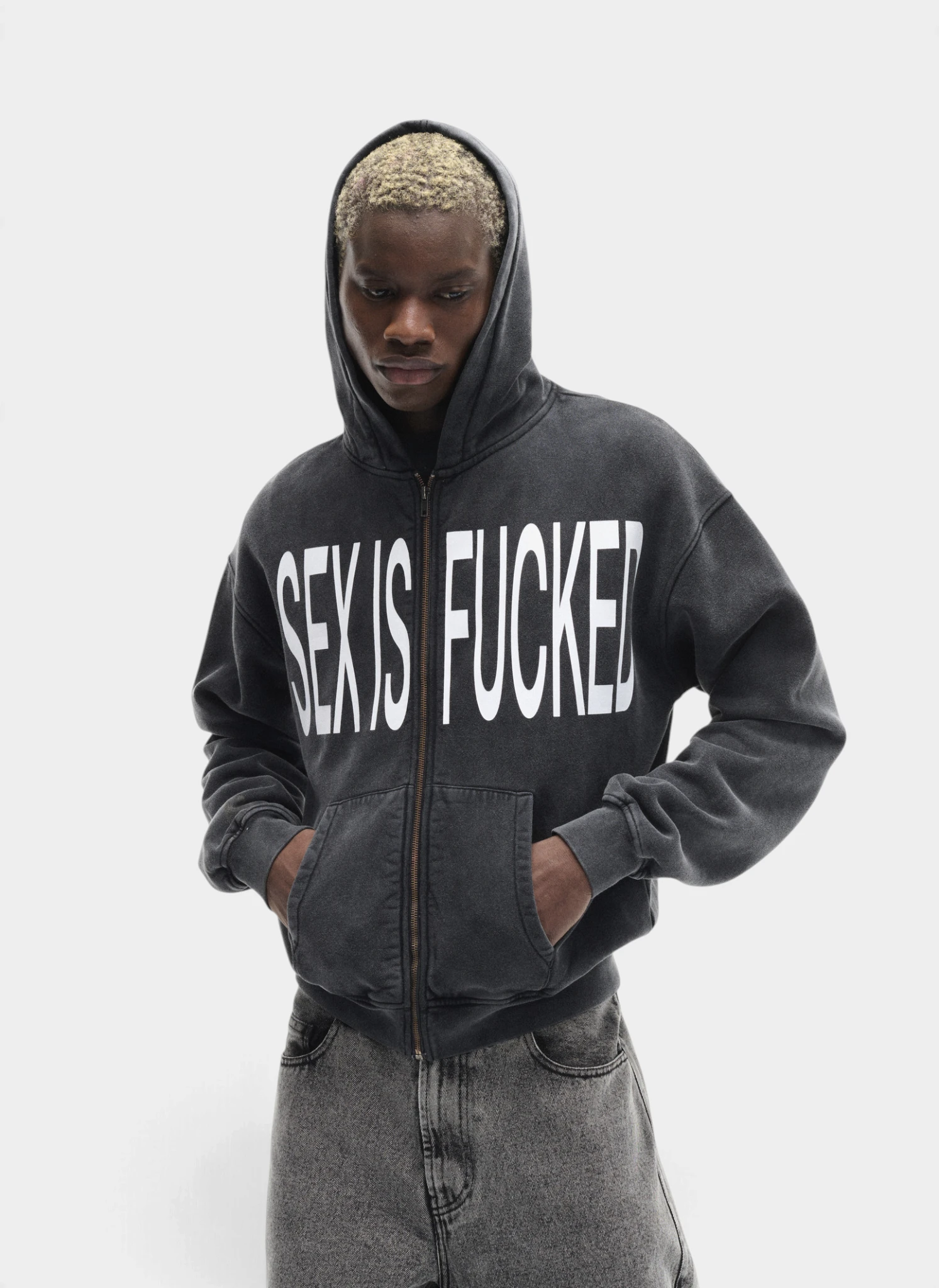 Худи на молнии Censor Me Baby Zip Hoodie Off-Black