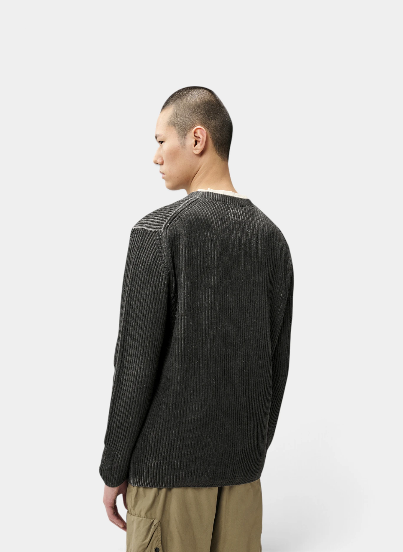 Свитер Cotton Chenille Special Dyed Crewneck Logo Sweater Raven