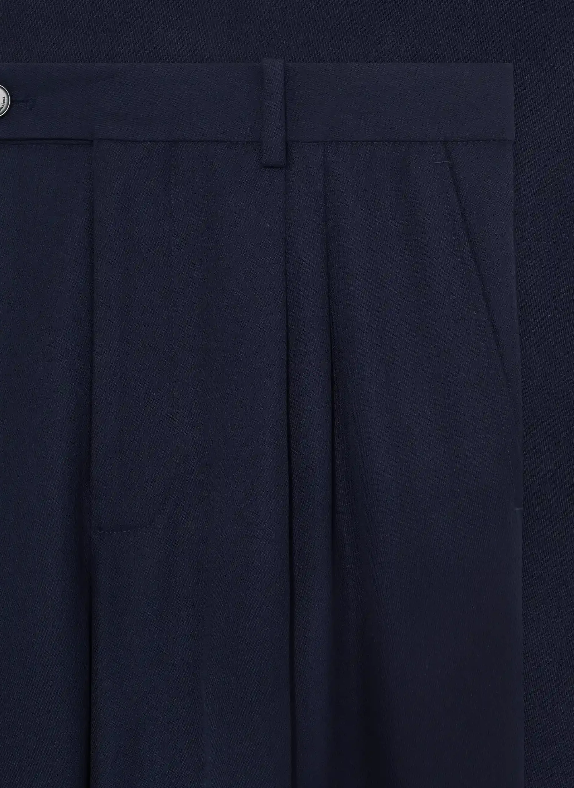 Брюки a Plis Cropped Laine Navy