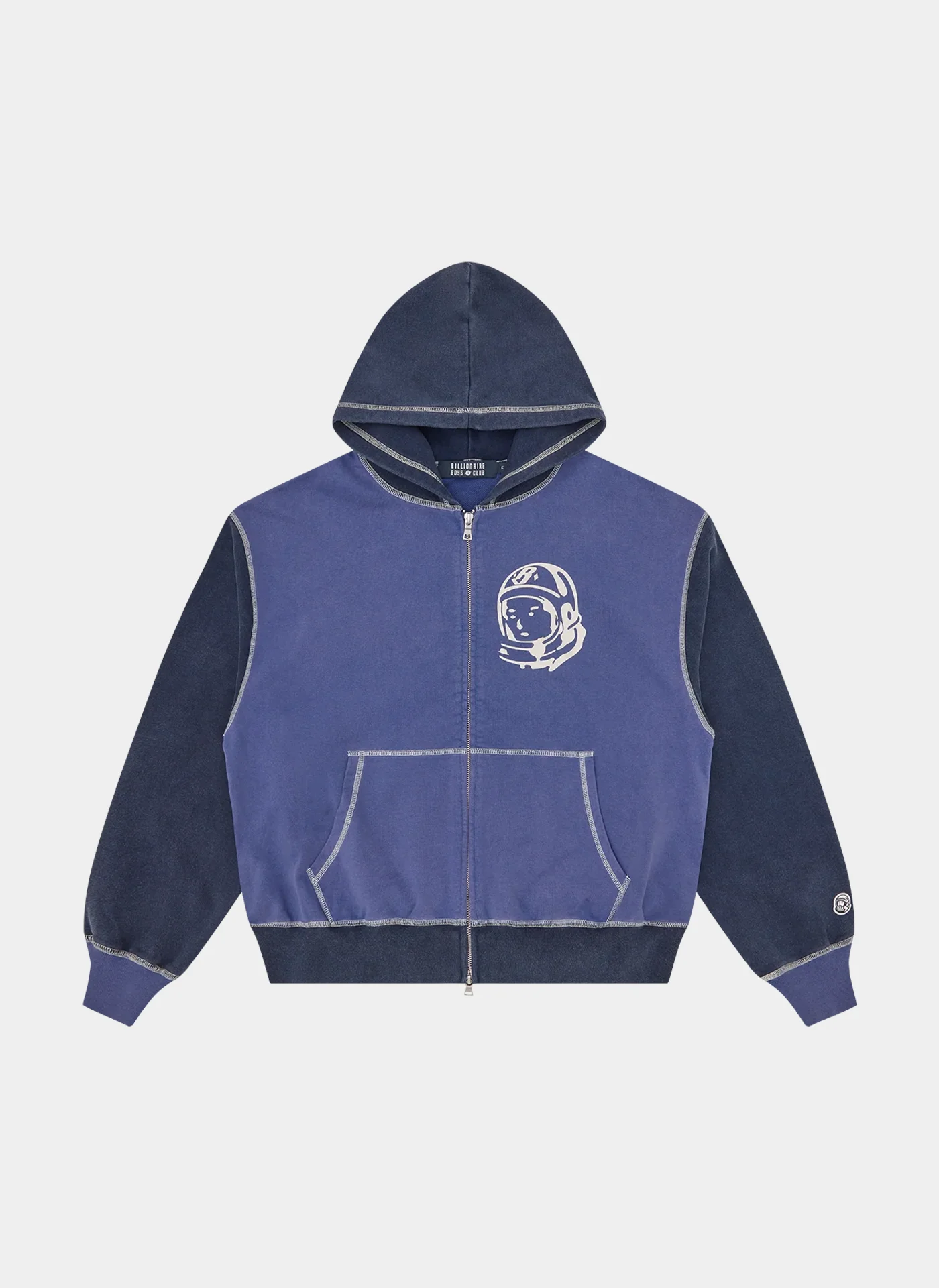 Худи На Молнии Indigo Oversized College Zip Through Indigo