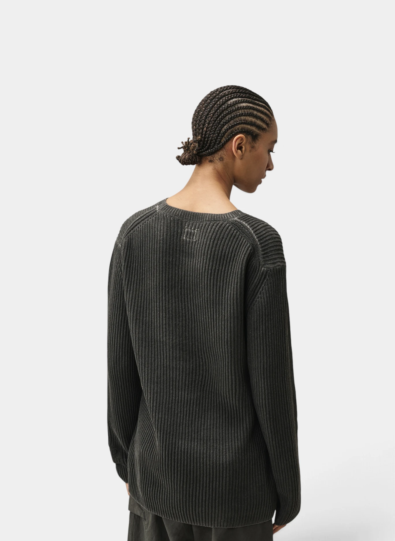 Свитер Cotton Chenille Special Dyed Crewneck Logo Sweater Raven