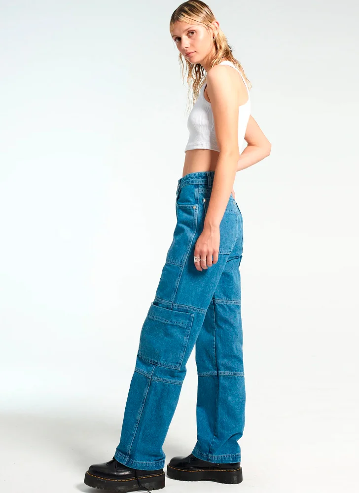 Джинсы женские ‘Straight Combat’ Light Blue