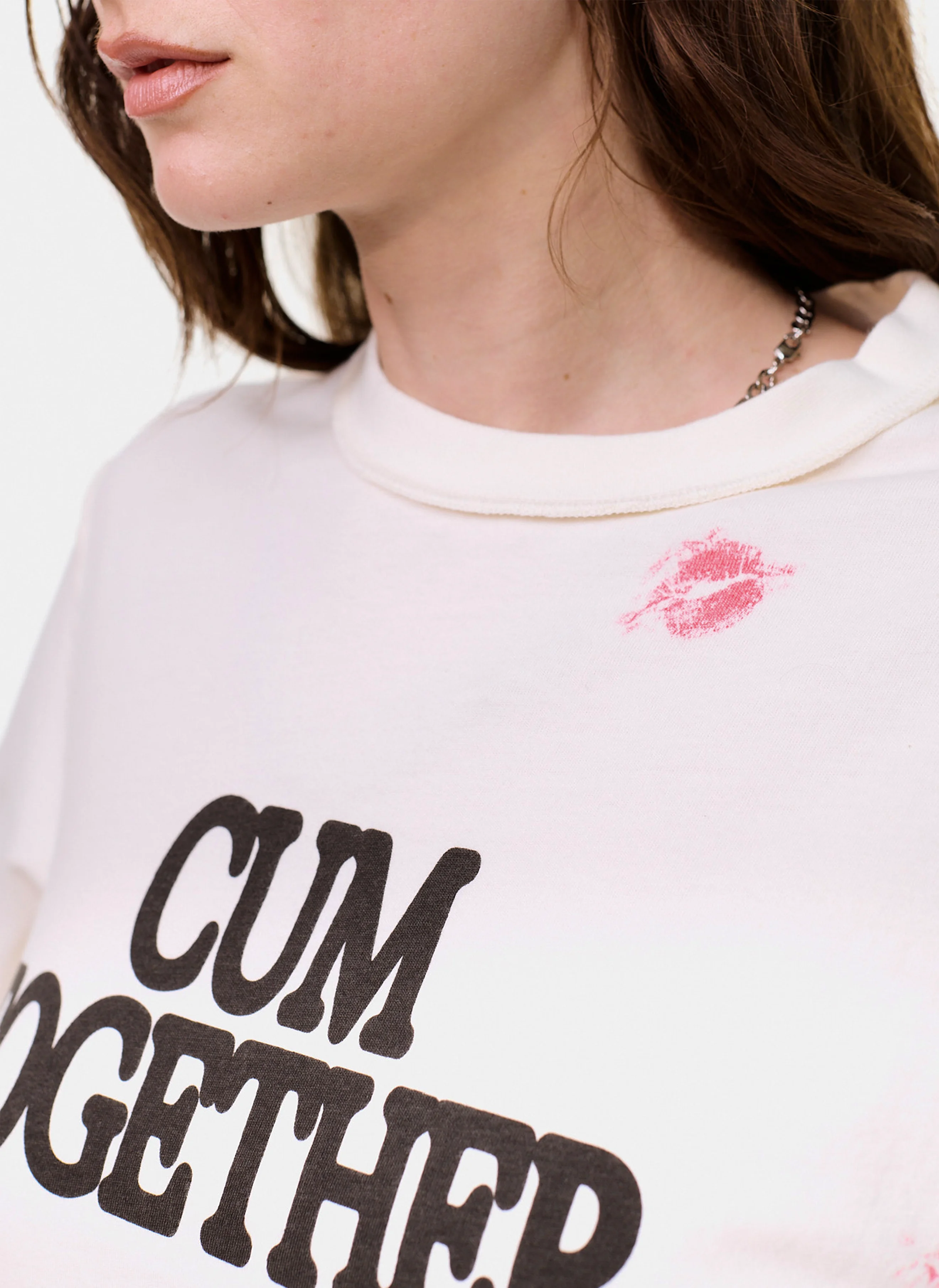 Лонгслив рукав Cum Again? Longsleeve Off-White