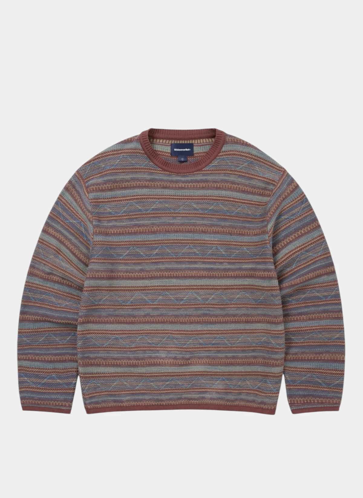 Свитер Pattern Knit Crew Magenta