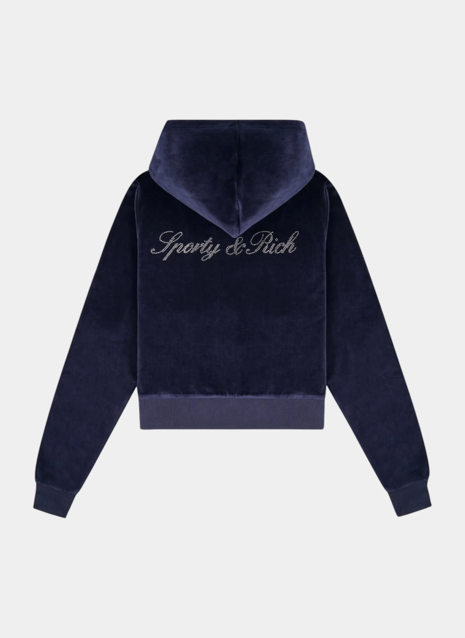 Худи на молнии Signature Logo Krystal Zip Hoodie Dark Navy/Crystal