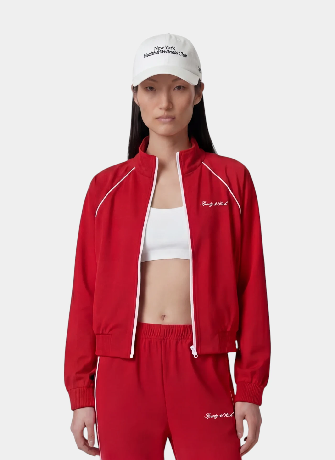 Олимпийка Signature Logo Retro Track Jacket Ruby/White