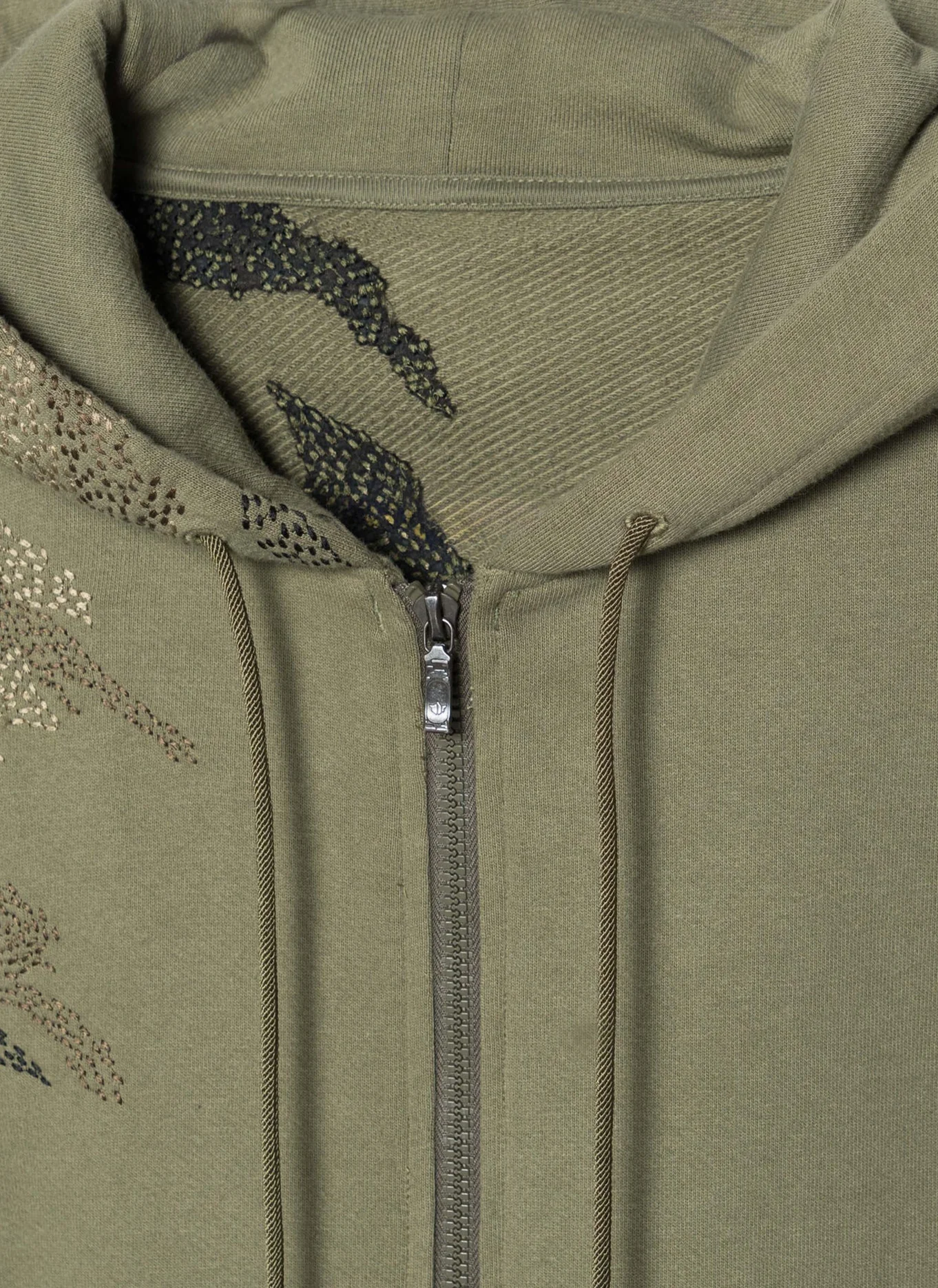 Худи на молнии Sashiko Bonsai Hooded Sweat  Olive