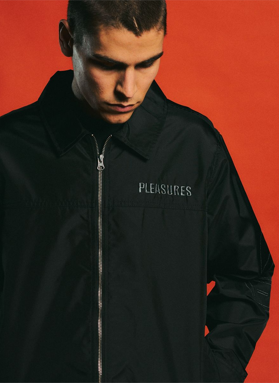 Куртка Pleasures x Daft Punk Helmets Nylon Work Jacket Black