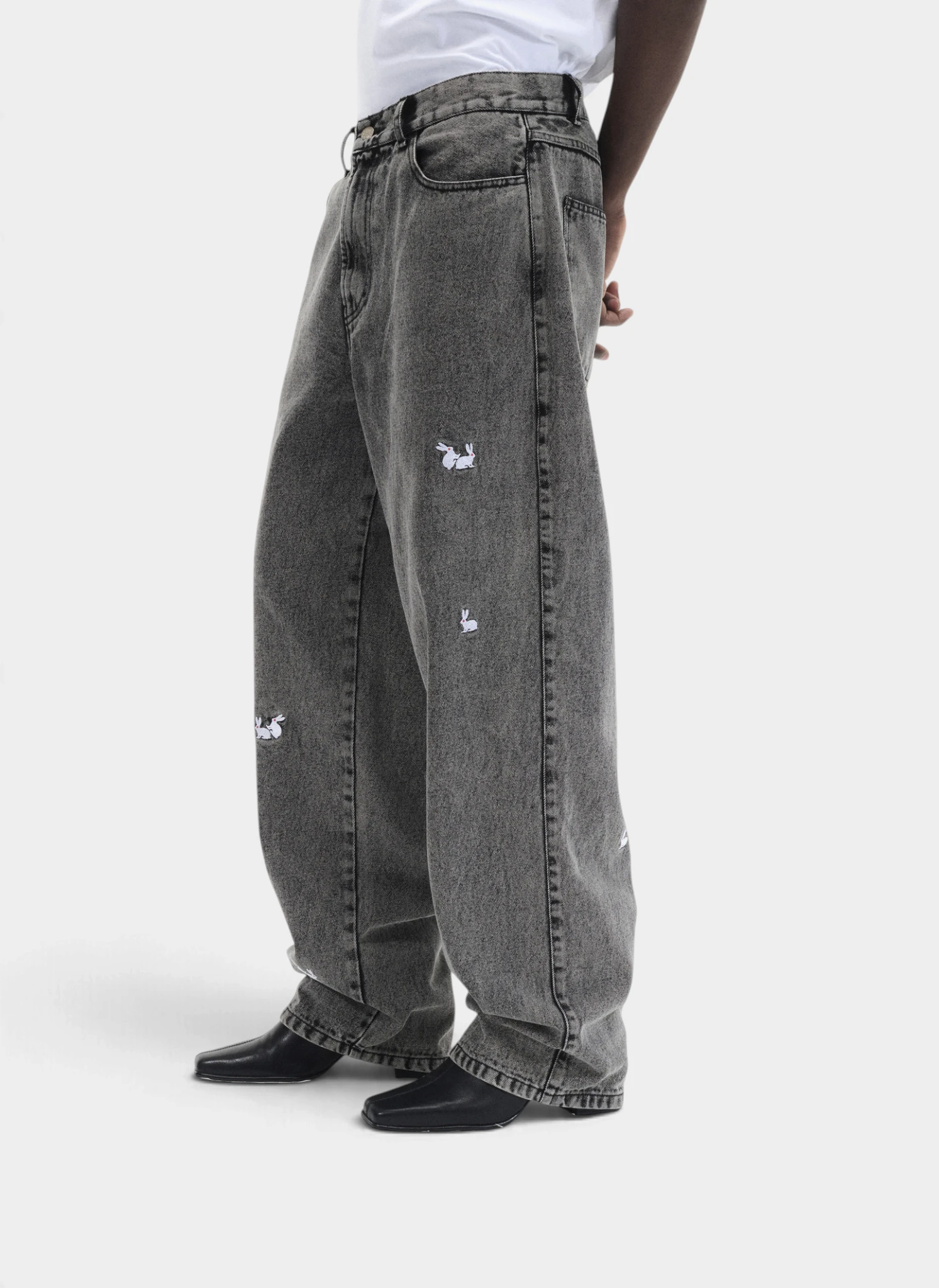 Джинсы A Billionhare Denim Pants Washed Black