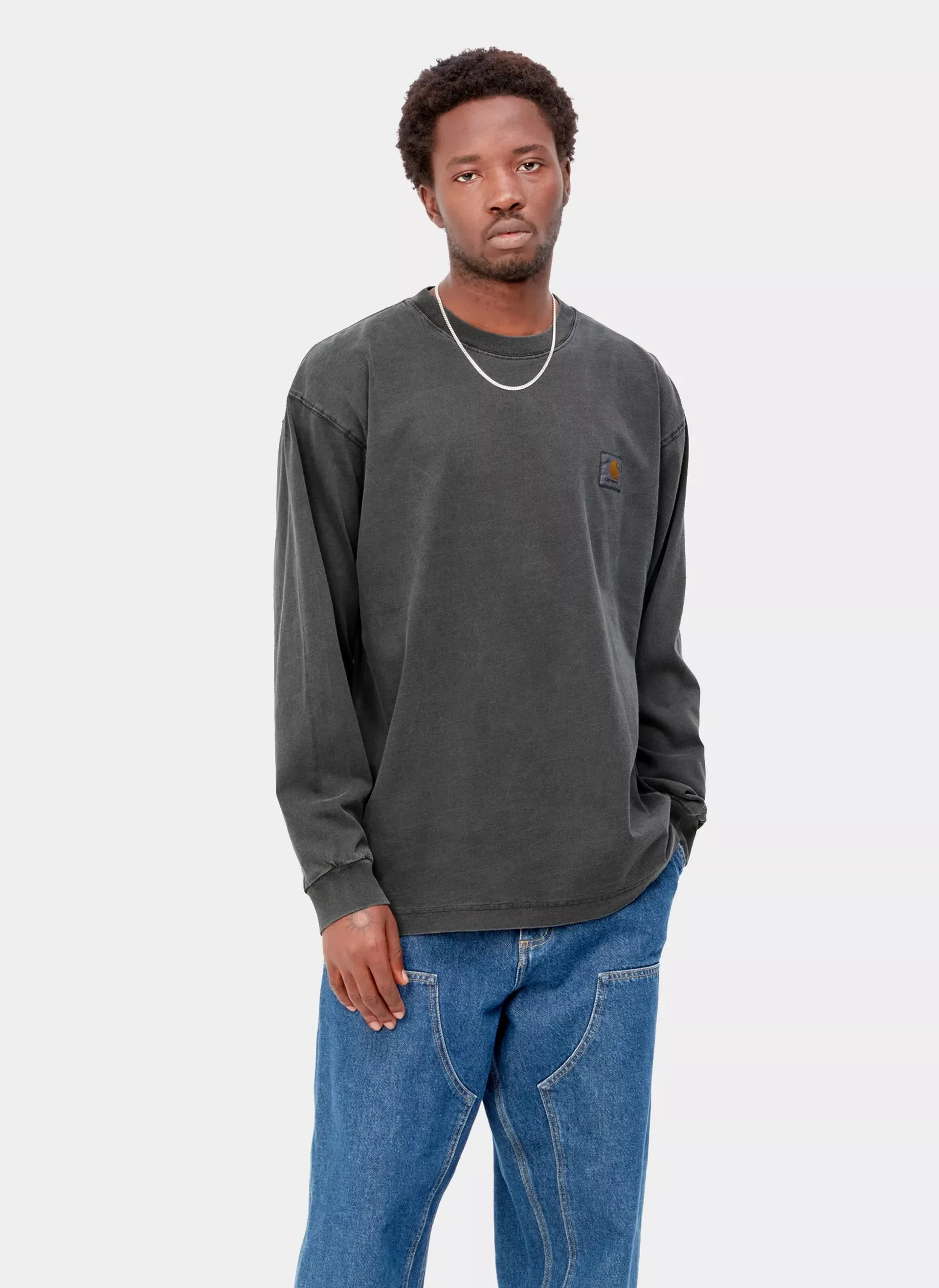 Лонгслив L/S Nelson T-Shirt Black (Garment Dyed)