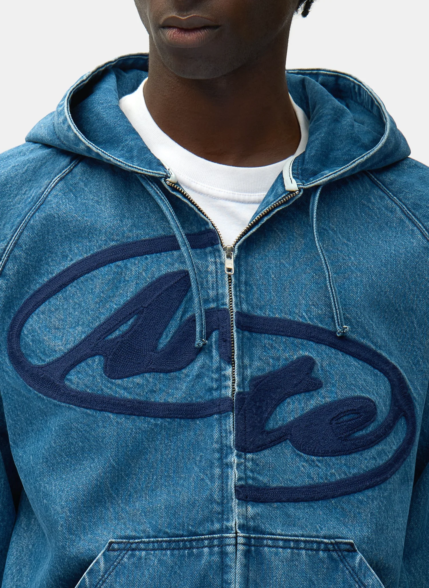 Куртка Split Logo Denim Hood Jacket Navy