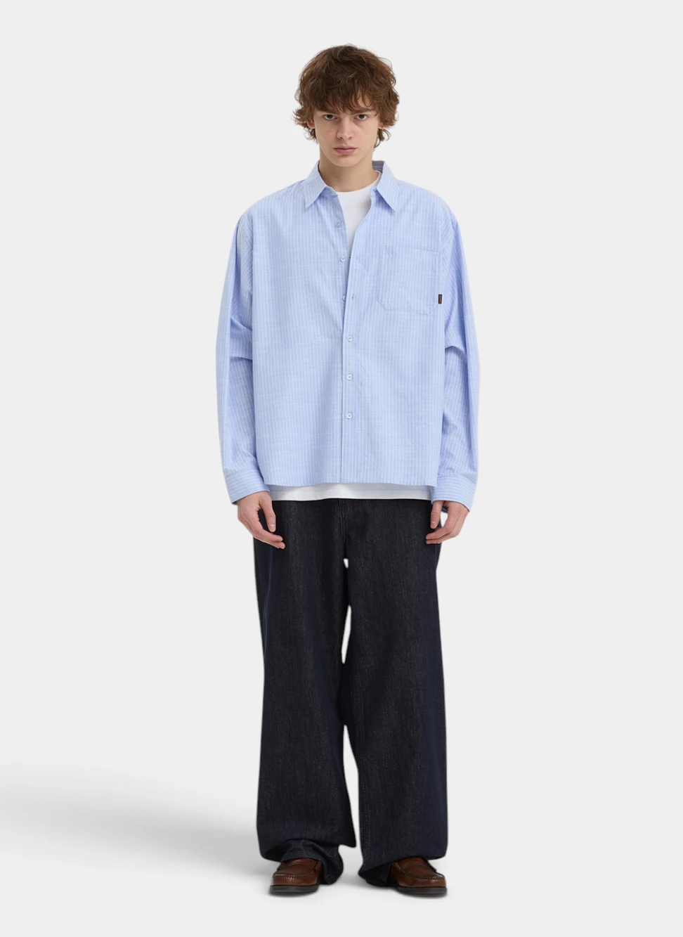 Рубашка Stripe Oxford Shirt Blue Stripe