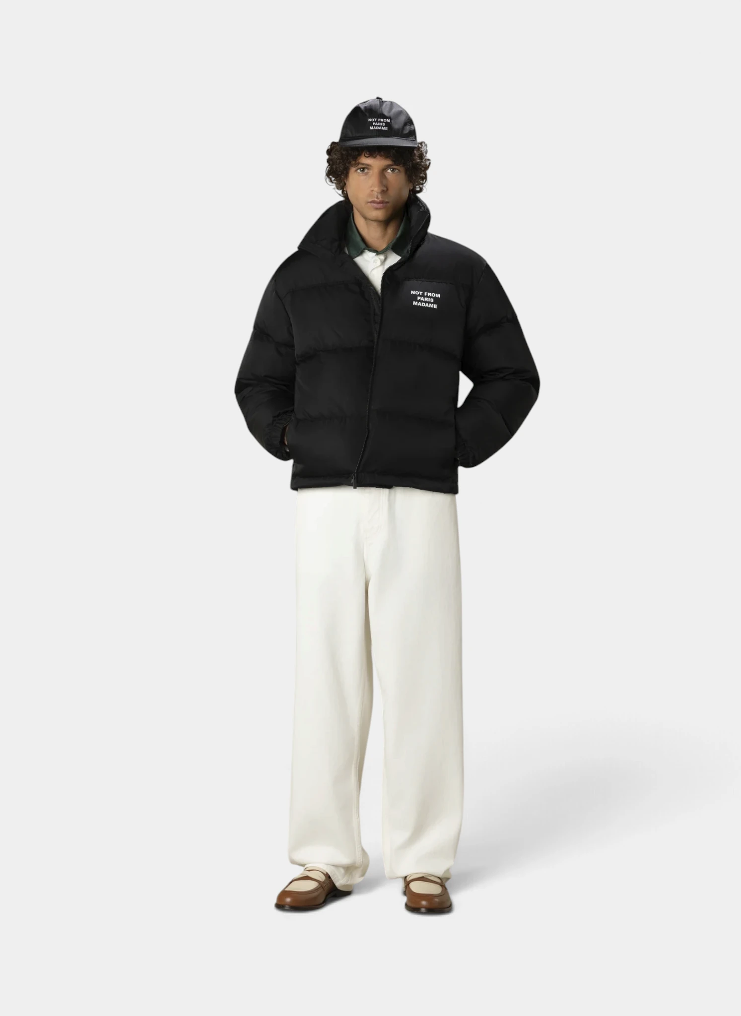 Пуховик Slogan Puffer Jacket Black