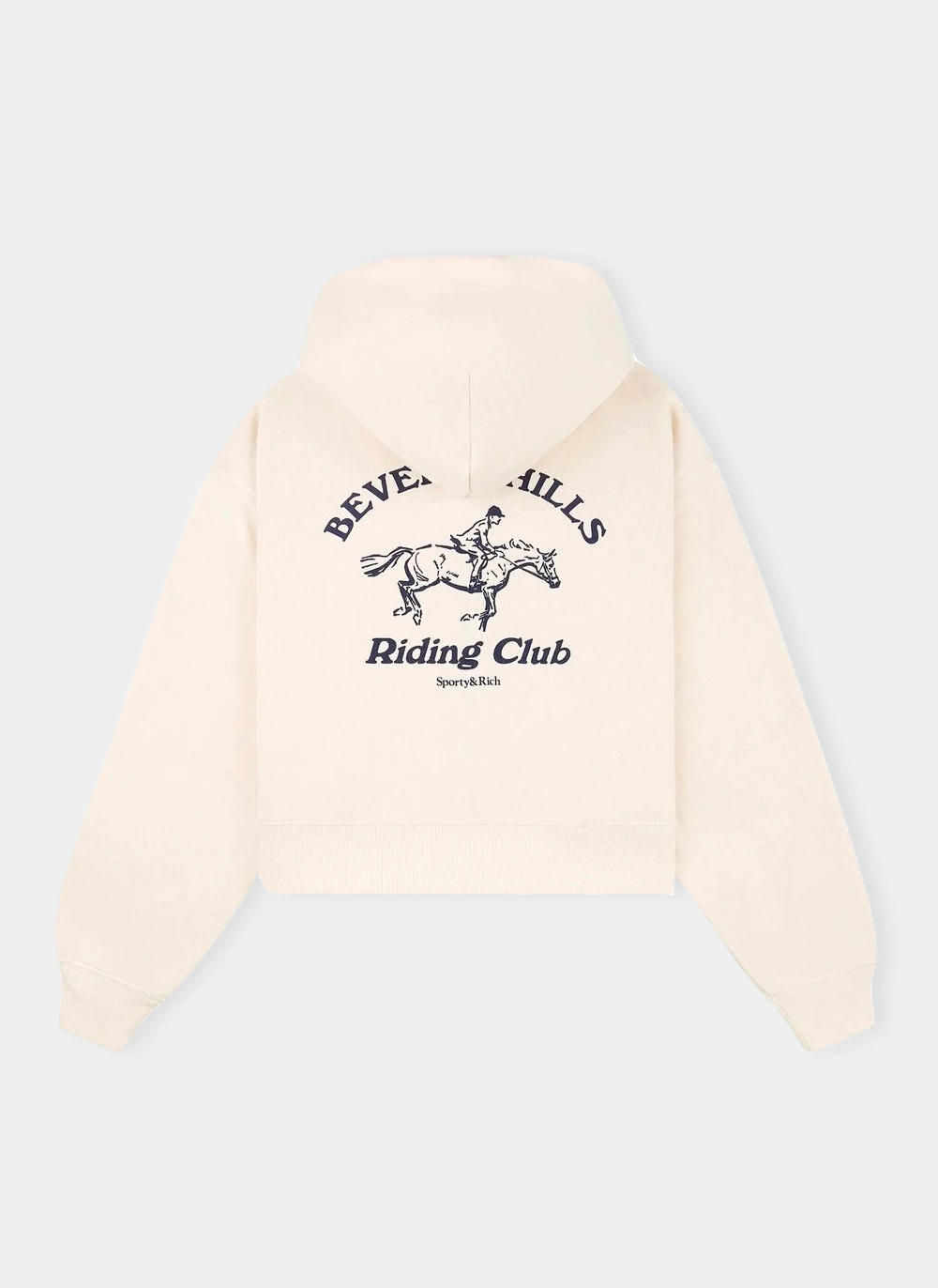 Худи на молнии женское BH Riding Club Soft Cropped Zip Hoodie Cream