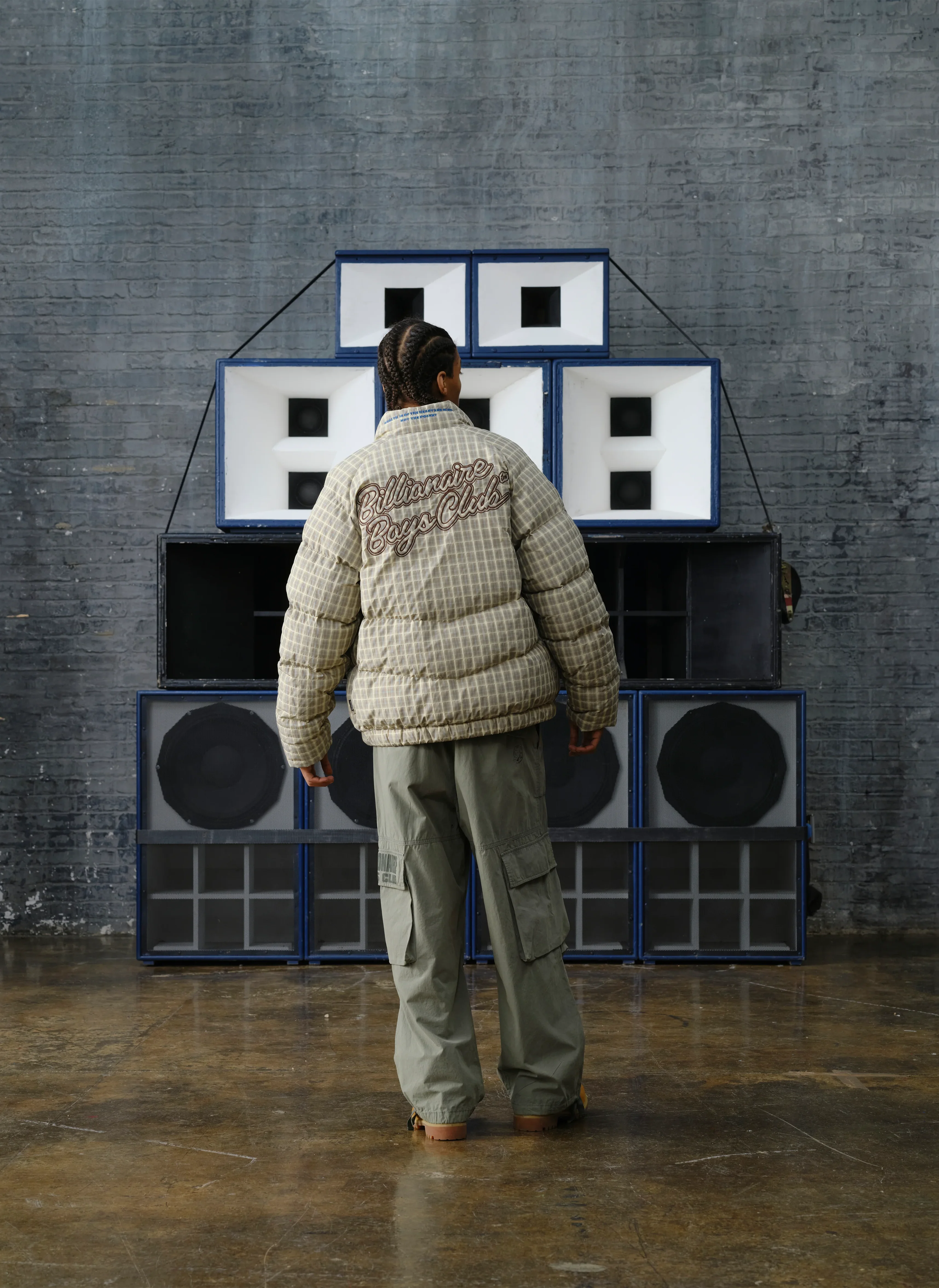 Куртка Script Nylon Check Puffer Jacket Brown Check