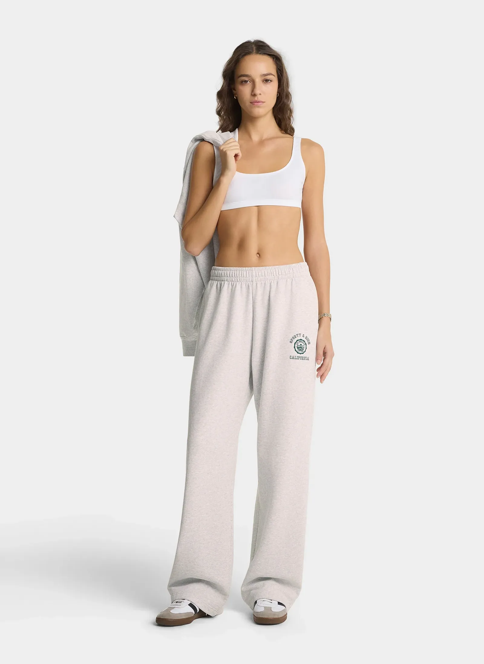 Брюки California Emblem Wide Sweatpant Heather Gray