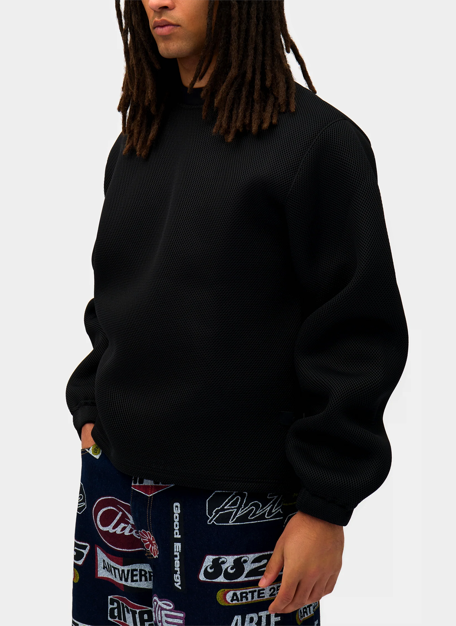 Свитшот Mesh Crewneck Black Свитшот Mesh Crewneck Black