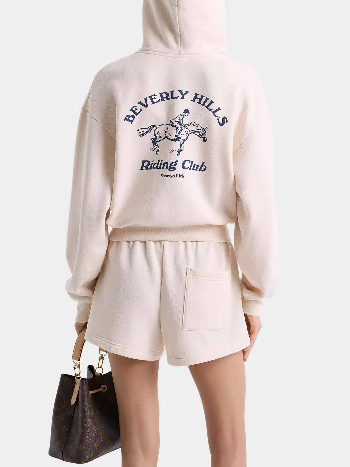 Худи на молнии женское BH Riding Club Soft Cropped Zip Hoodie Cream