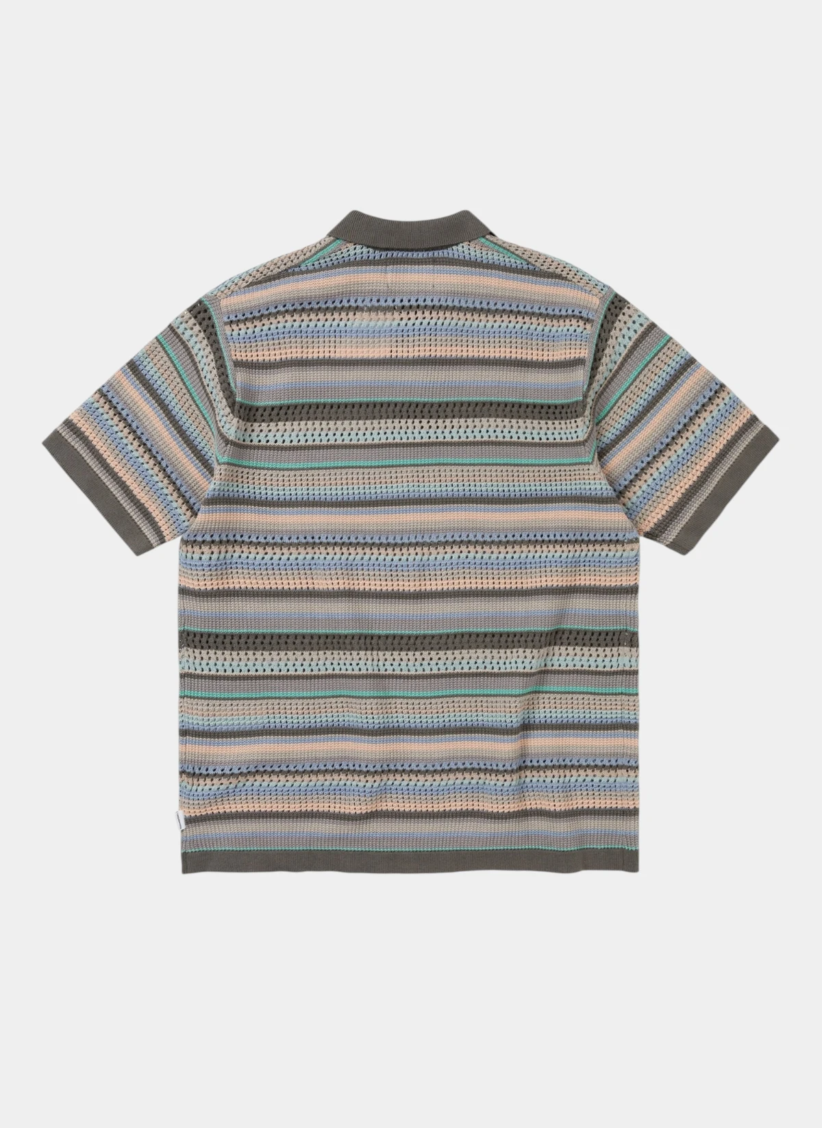 Поло Striped S/S KnIt Polo Pink Grey